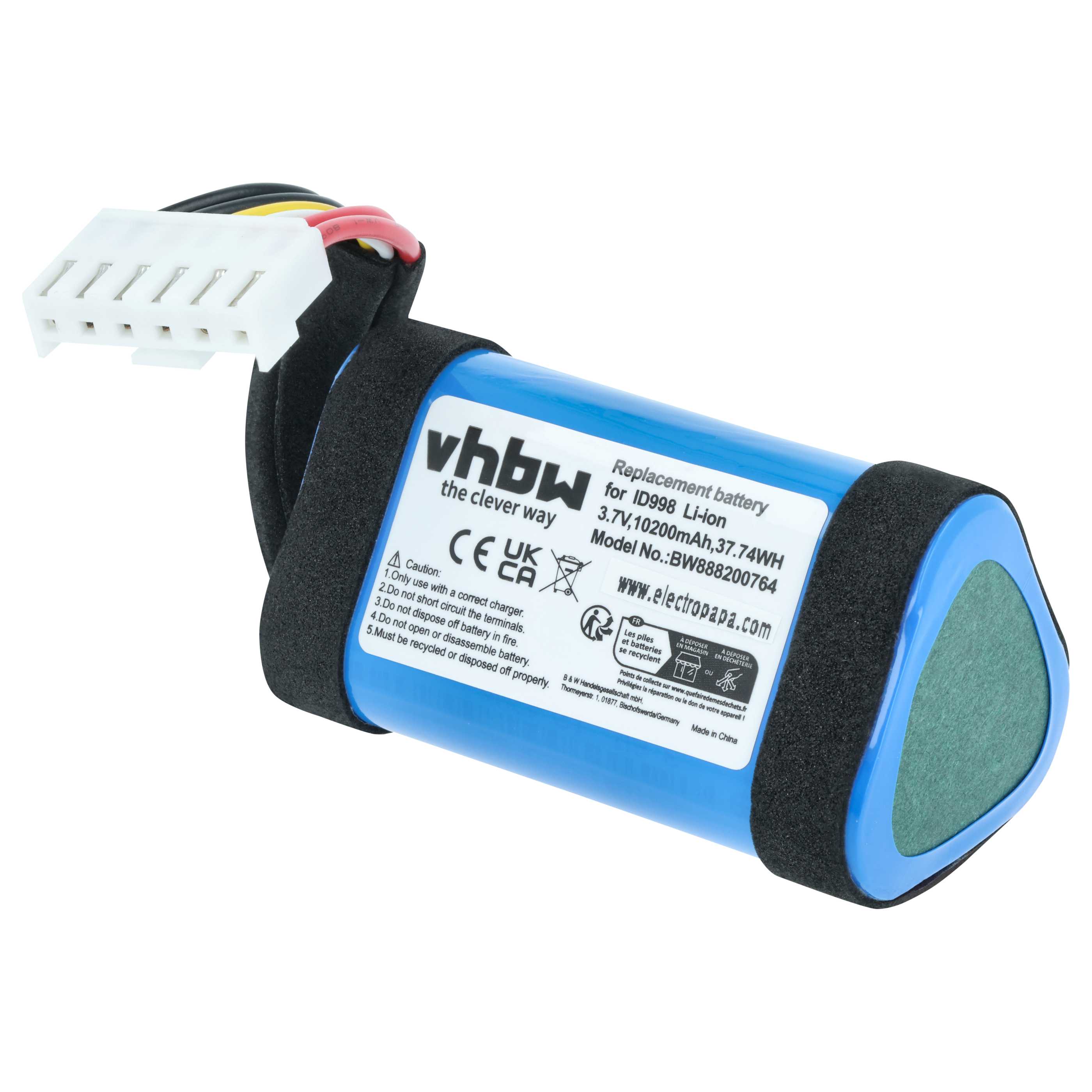 Akumulator do głośnika JBL zamiennik JBL SUN-INTE-118, 1INR19/66-3, ID998, IY1068, IAA011NA - Li-Ion 10200mAh