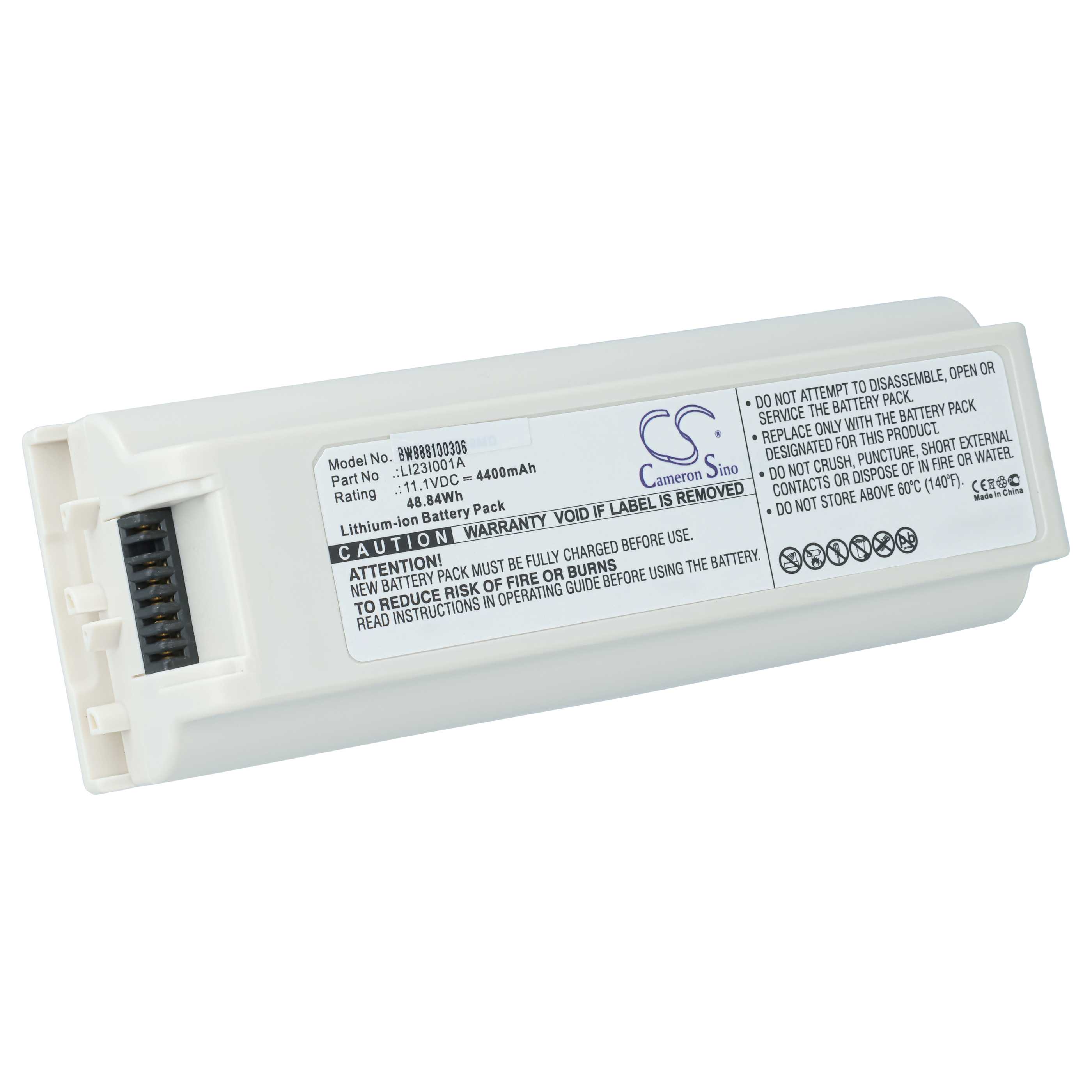 Batería reemplaza Mindray LI23I001A, 2108-30-66176 para tecnología médica (4400 mAh, 11,1 V, Li-Ion)