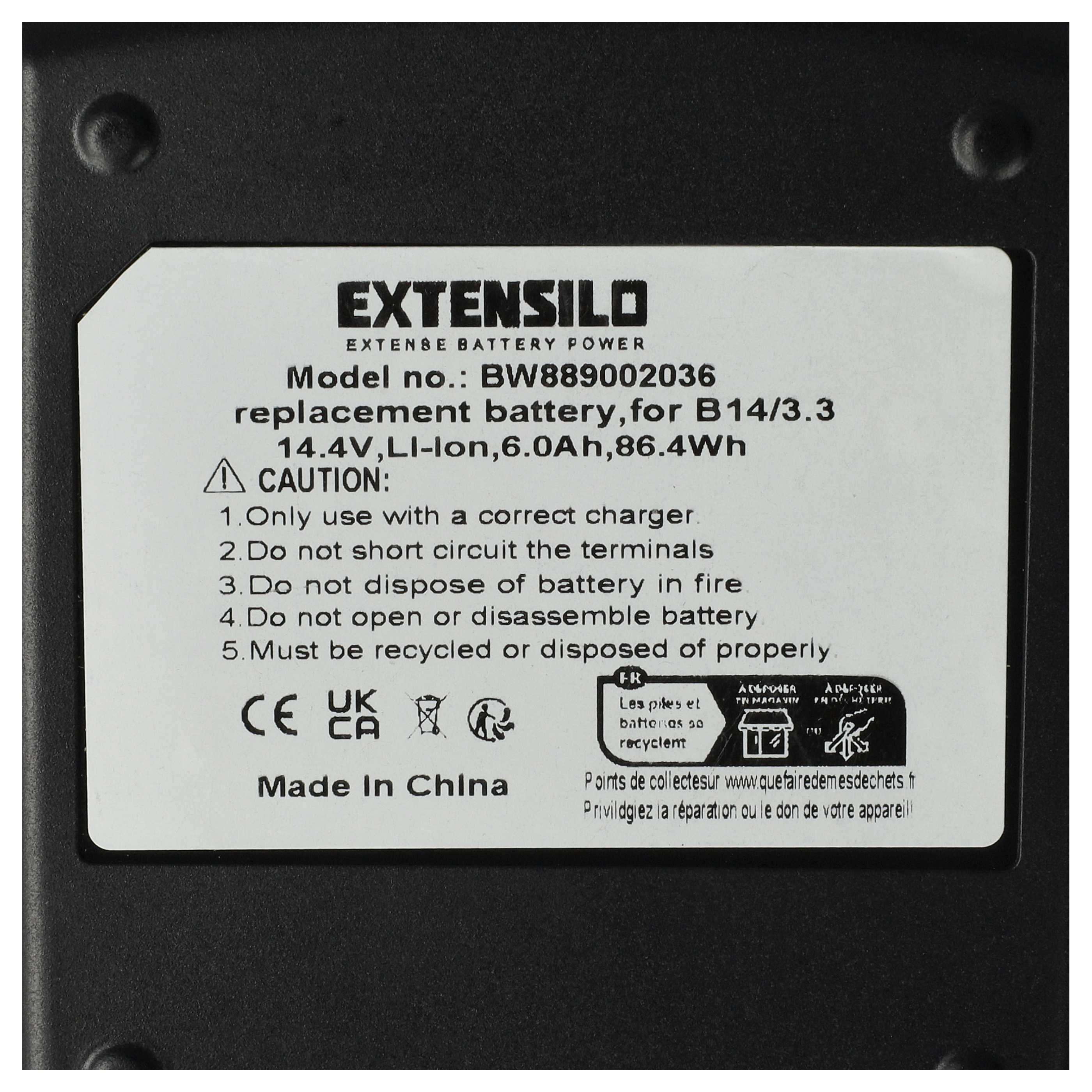 Akku (3x Stück) 14,4V als Ersatz für Hilti 429788, B14/3.3, 418263 -6000mAh, Li-Ion