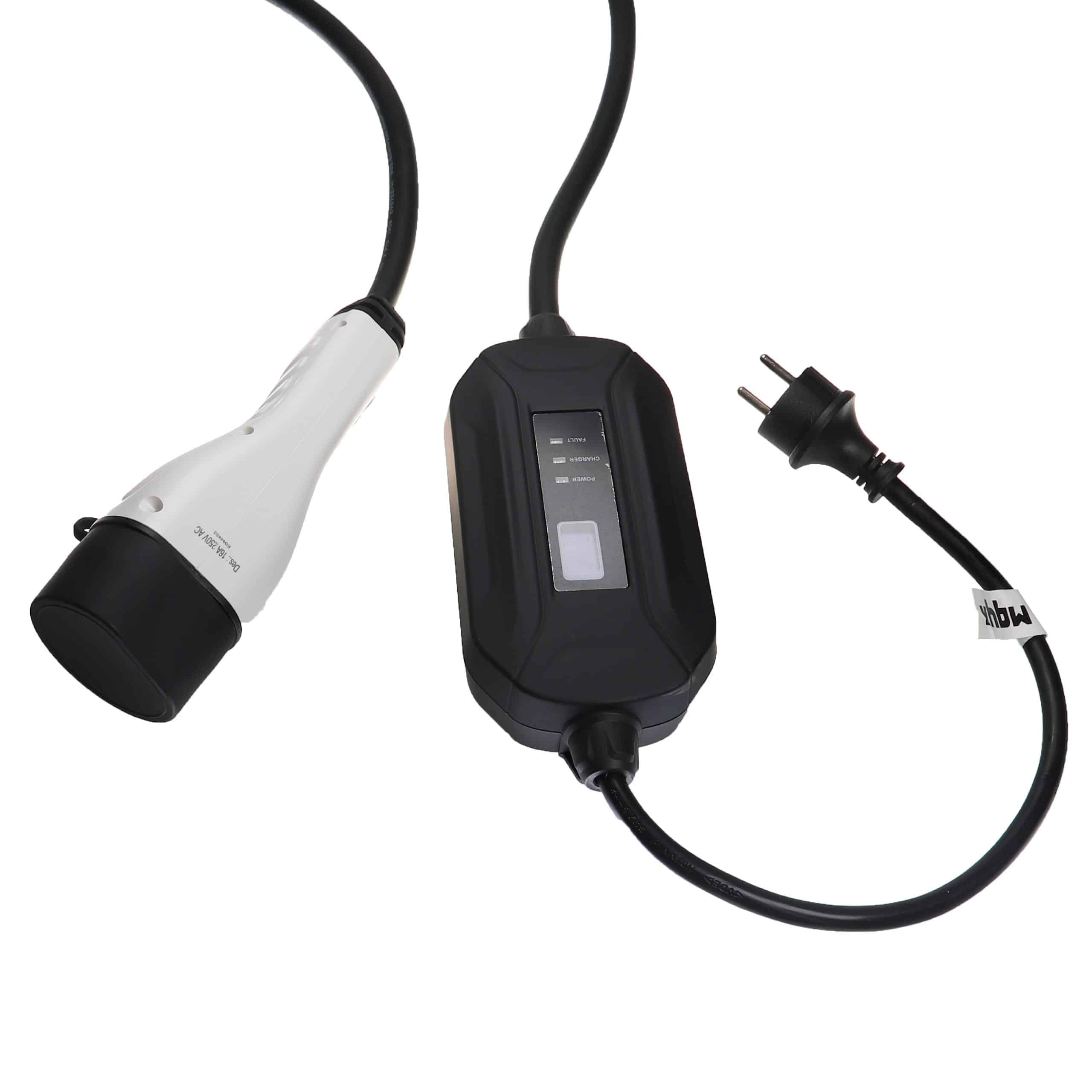Charging Cable for Electric Car, Plug-In Hybrid - Type 2 to Euro Socket Cable, Single-Phase, 16 A, 3.5 kW, 7 m