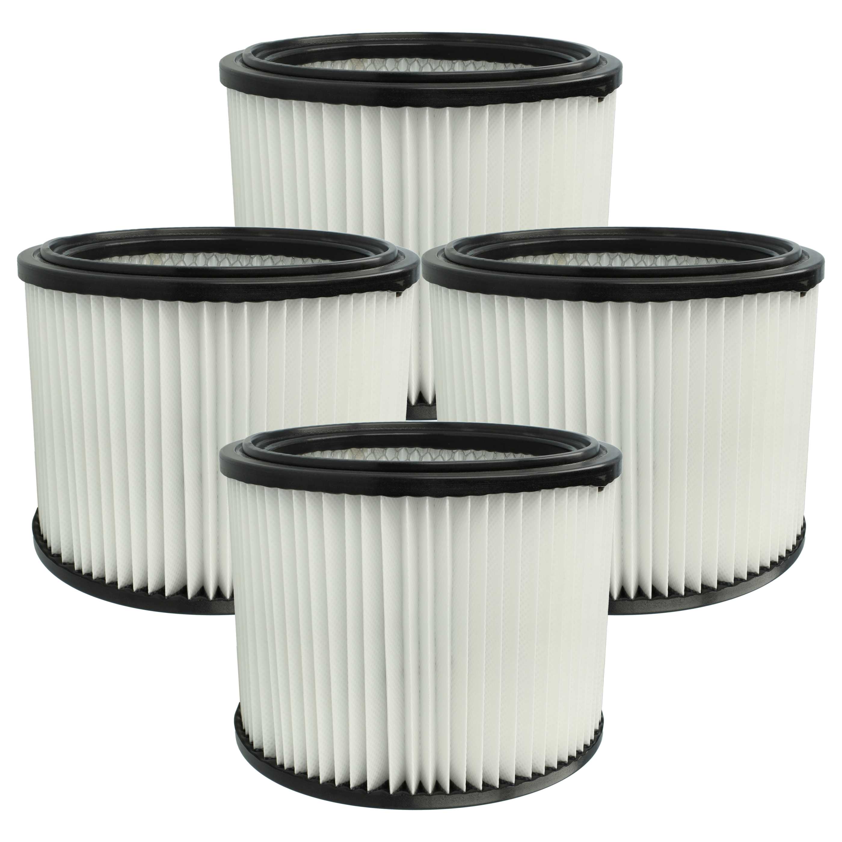 4x Filtro reemplaza Starmix FPP 3500 WS, 460727 para aspiradora Starmix, negro / blanco