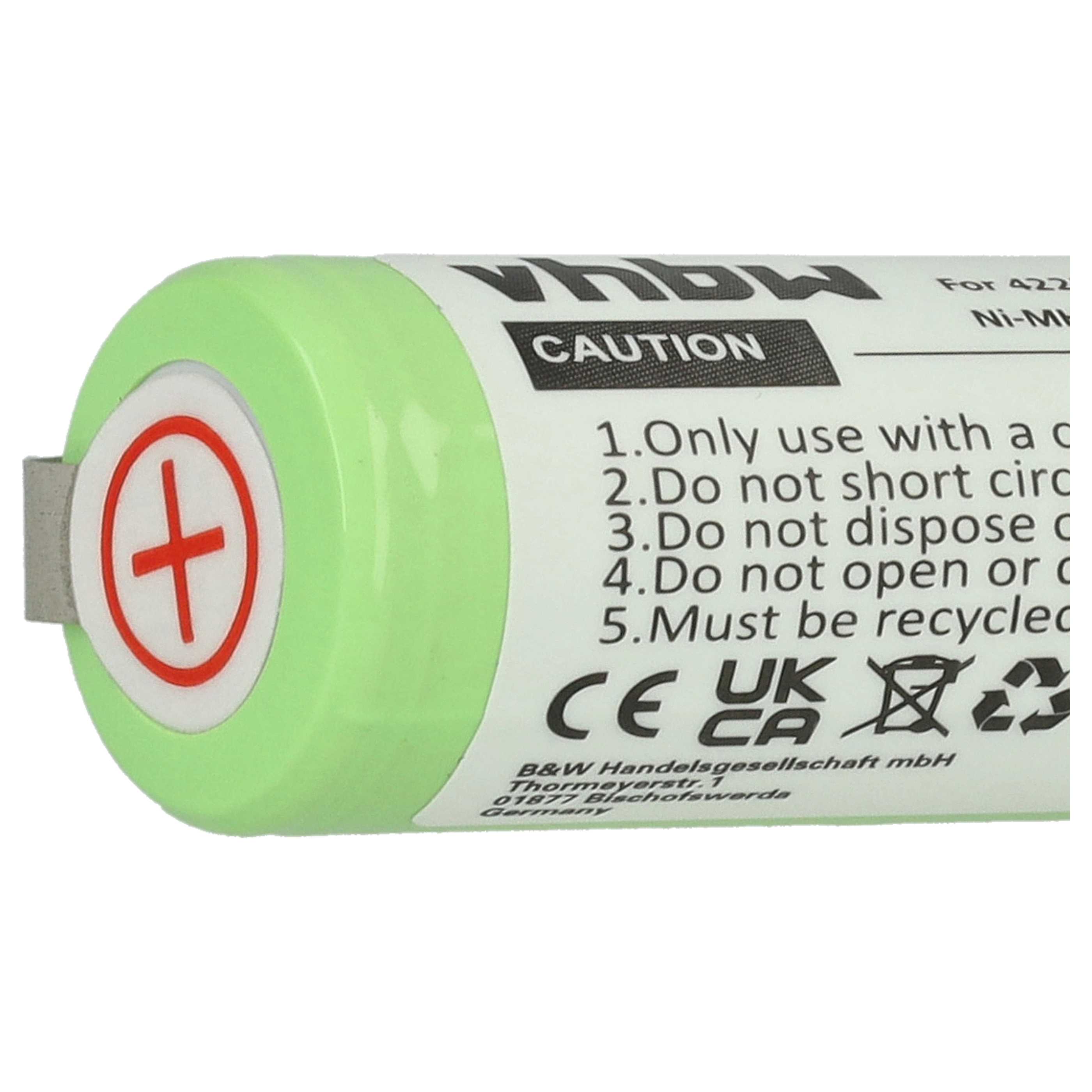 Electric Razor Battery Replacement for Philips 422203613480 - 2000 mAh 1.2 V NiMH