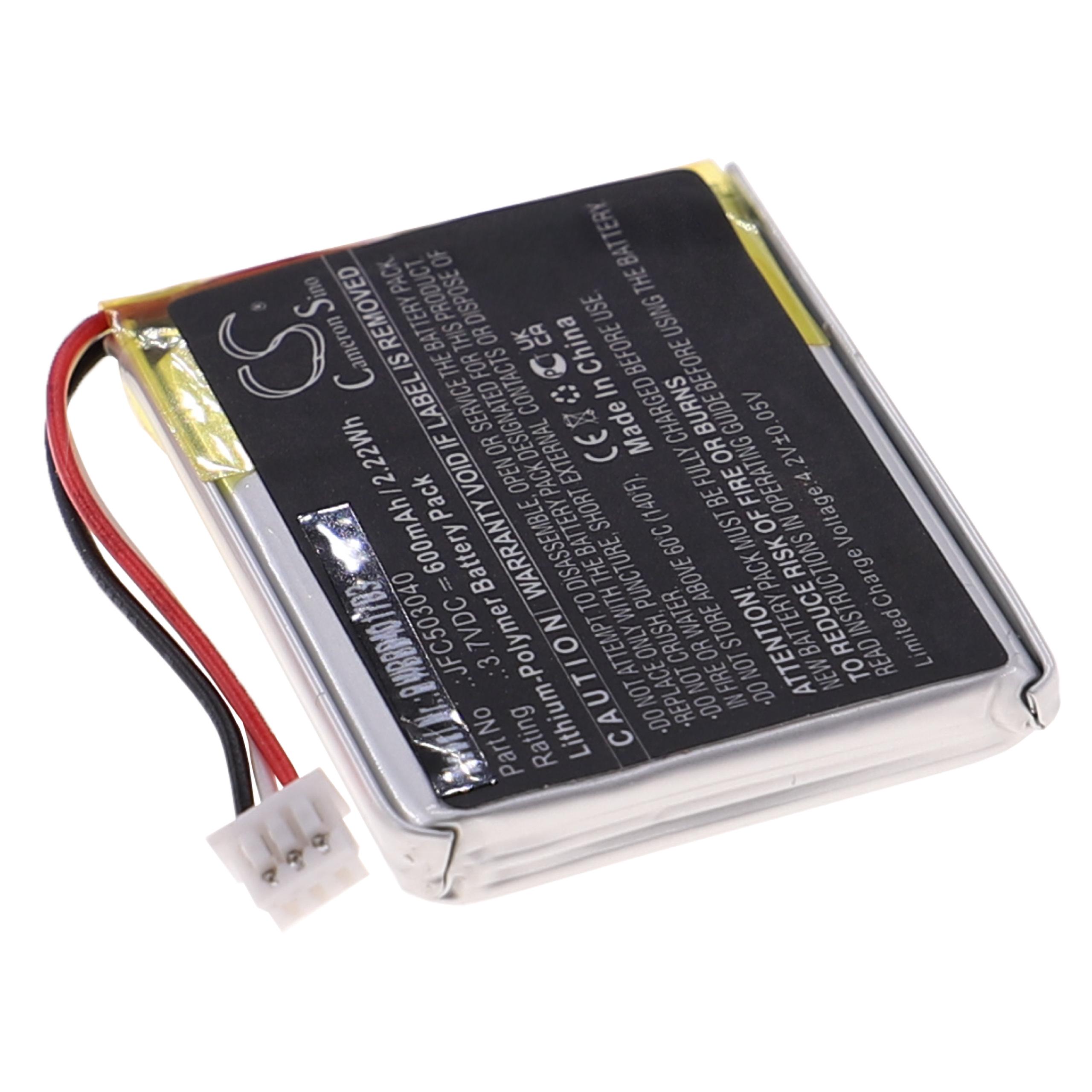 Batterie remplace Viper JFC503040 pour télécommande - 600mAh 3,7V Li-polymère