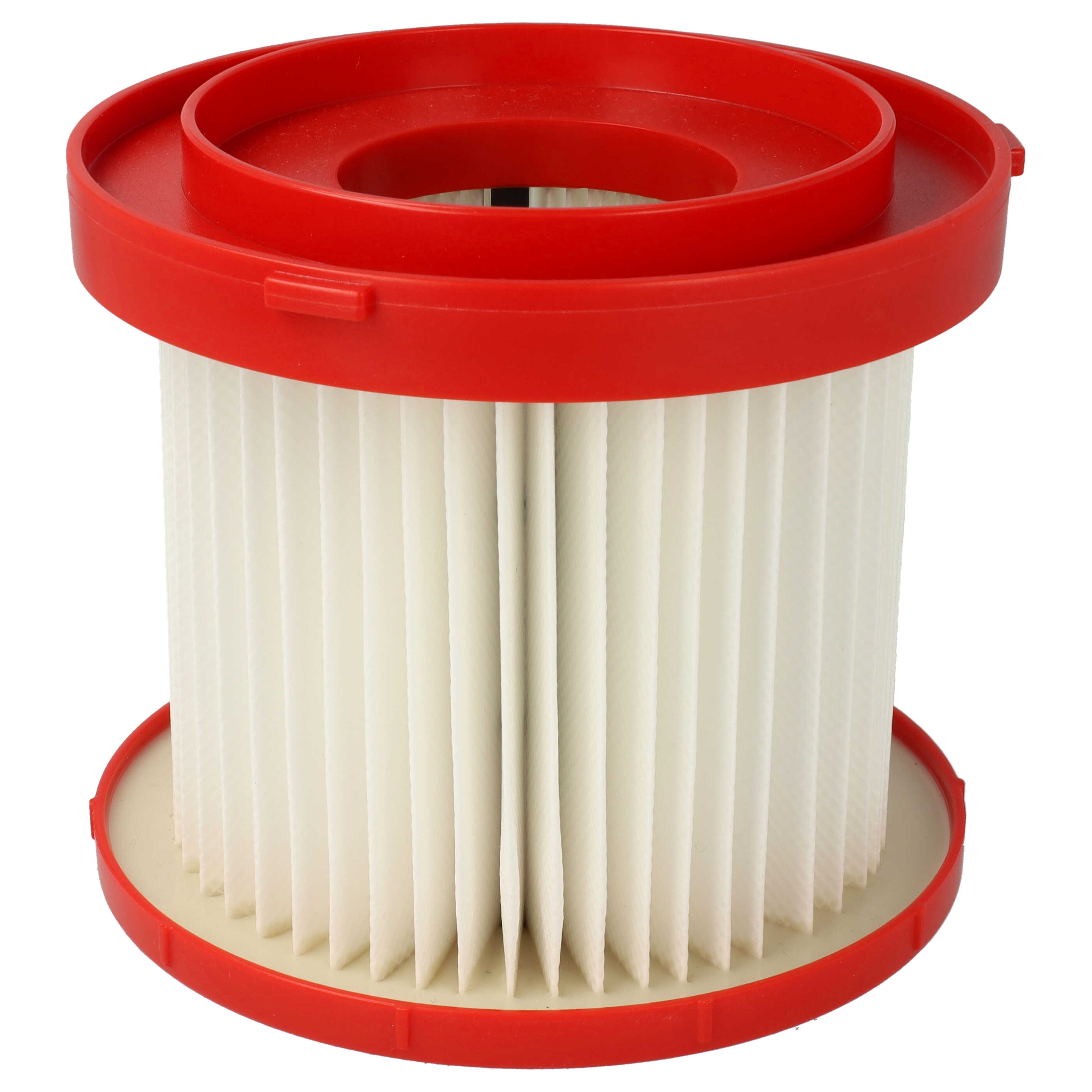 Filtro reemplaza Milwaukee 4931465230, 4058546360368, 4932478754 para aspiradora - filtro Hepa blanco / rojo