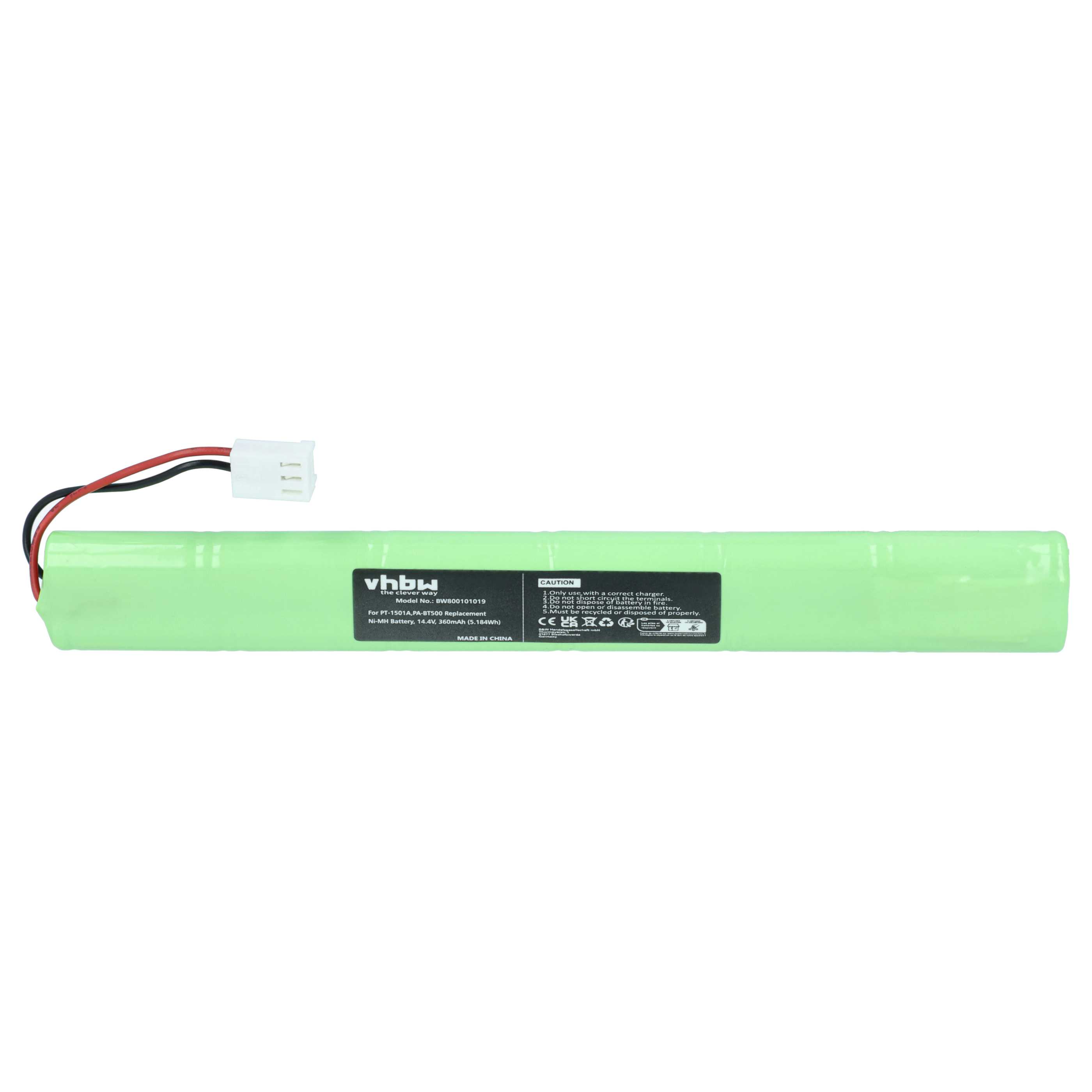 Printer Battery replaces Brother 205526, PA-BT500, PJ-4844A, PA-BT-300, LB4707001 - 360 mAh 14.4 V NiMH