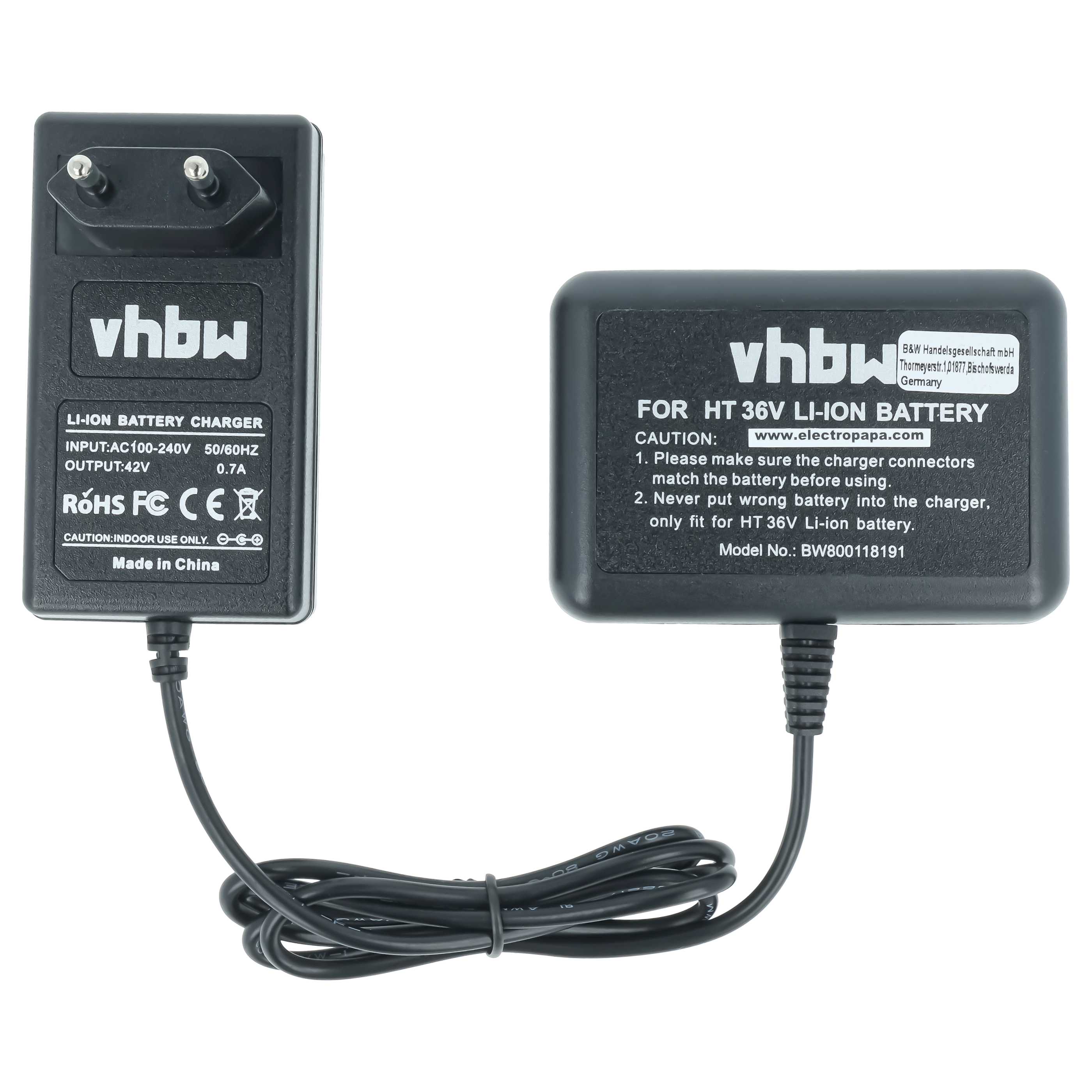 Charger suitable for Hitachi, Hitachi Hikoki 36DAL Power Tool Batteries etc. - Li-Ion, 0.7A