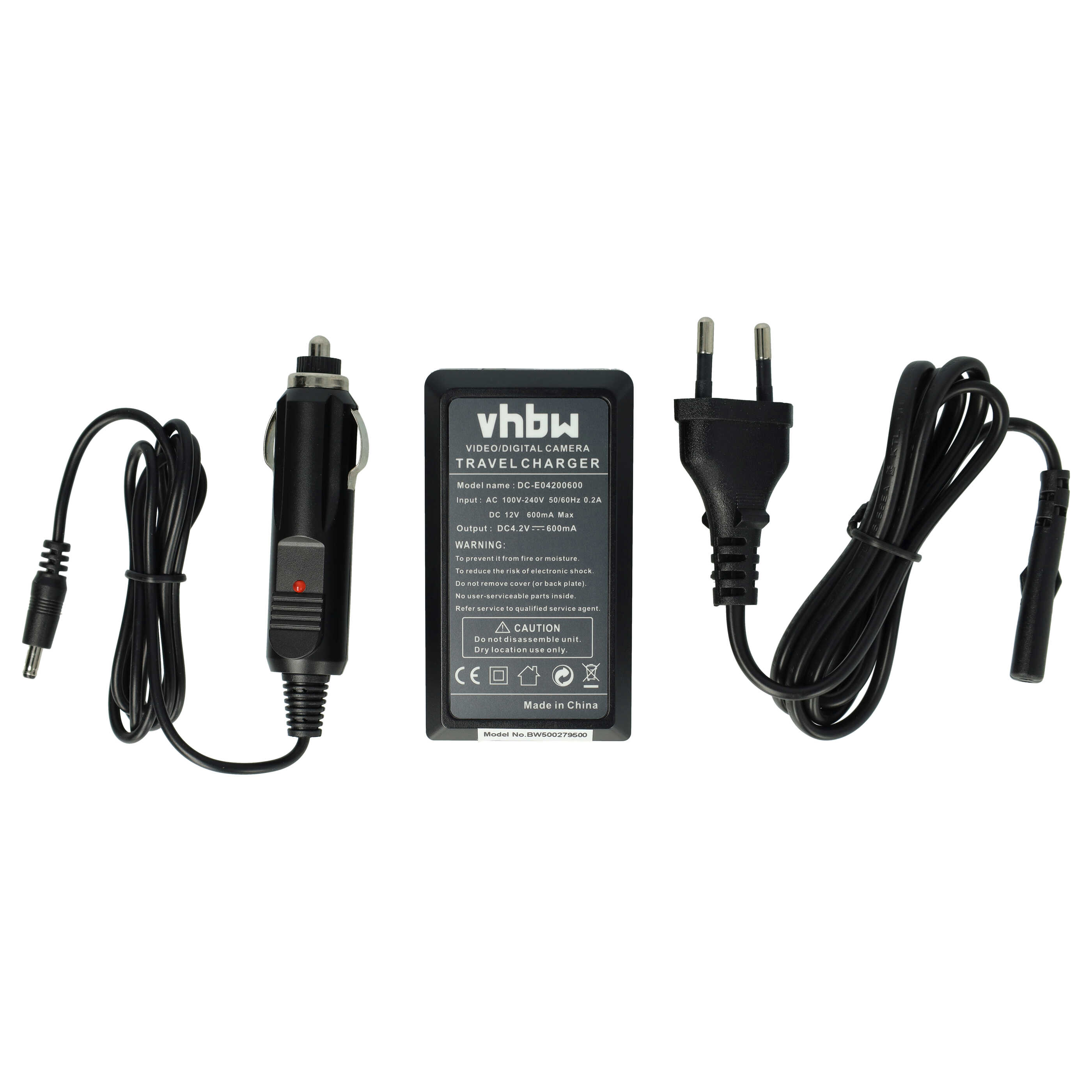 Battery Charger suitable for Lumix DMC-TZ1 Camera etc. - 0.6 A, 4.2 V