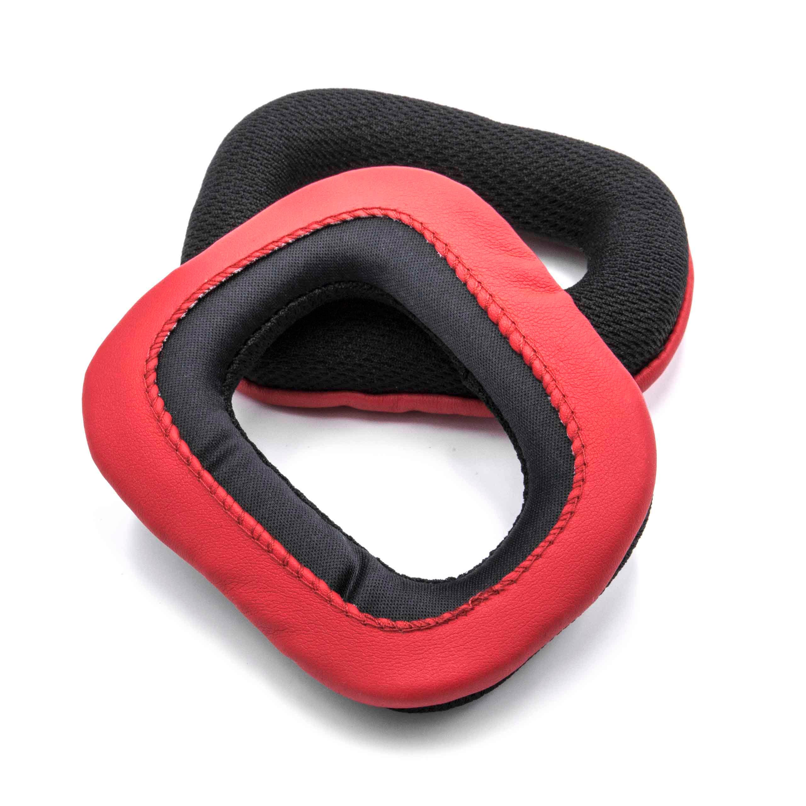 2x Almohadilla para auriculares Logitech G930 - poliuretano negro / rojo