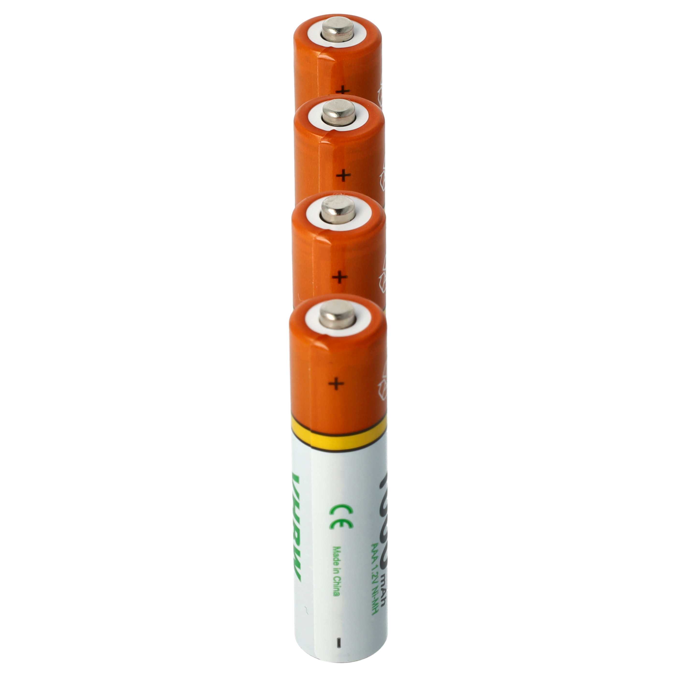 8x Batteries pour téléphone Philips, Grundig, Sennheiser, Amplicomms - 1000mAh 1,2V NiMH