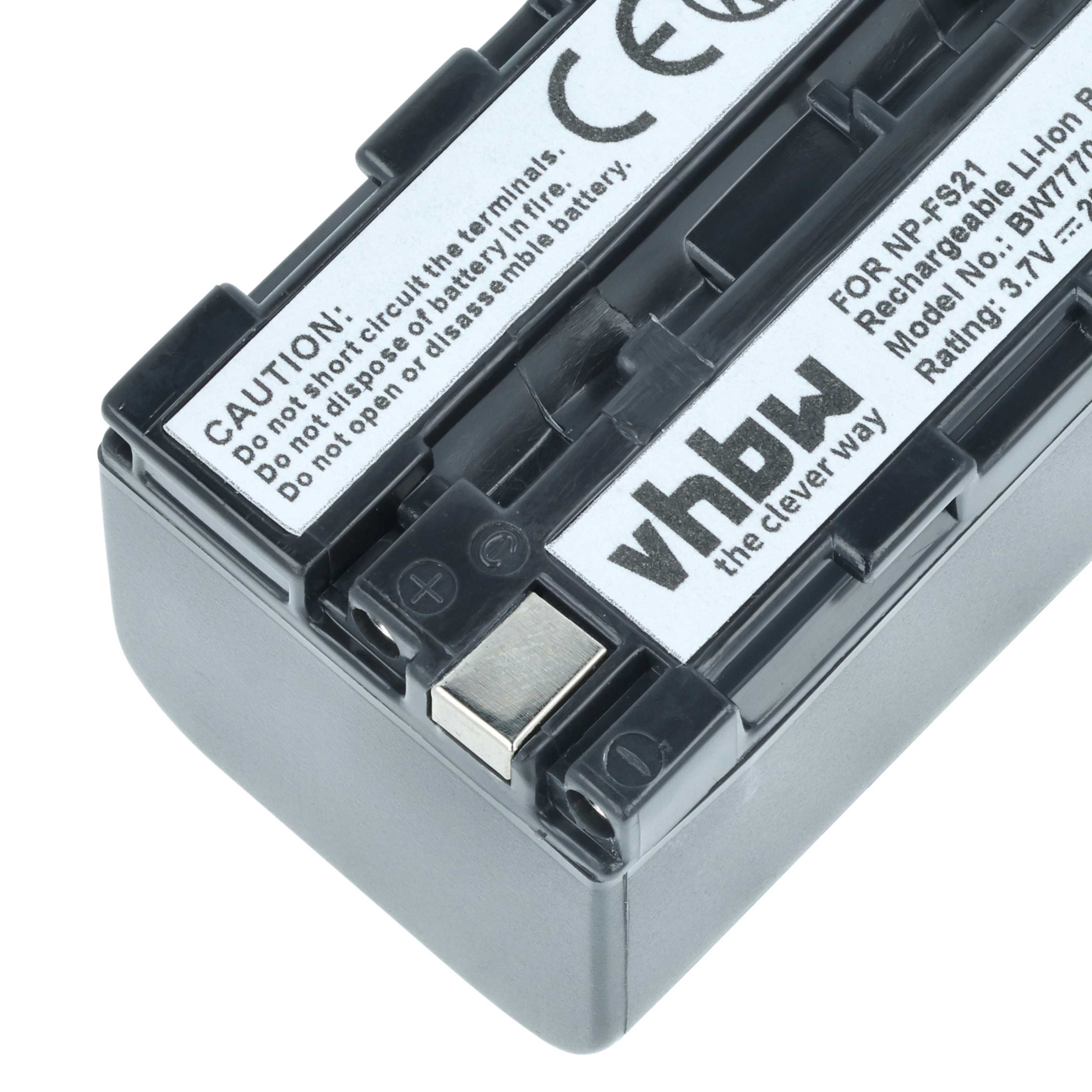 Videocamera Battery replaces Sony NP-FS11, NP-FS10, NP-FM11, NP-FM10, NP-F11, NP-F10 - 2000 mAh 3.6 V Li-Ion