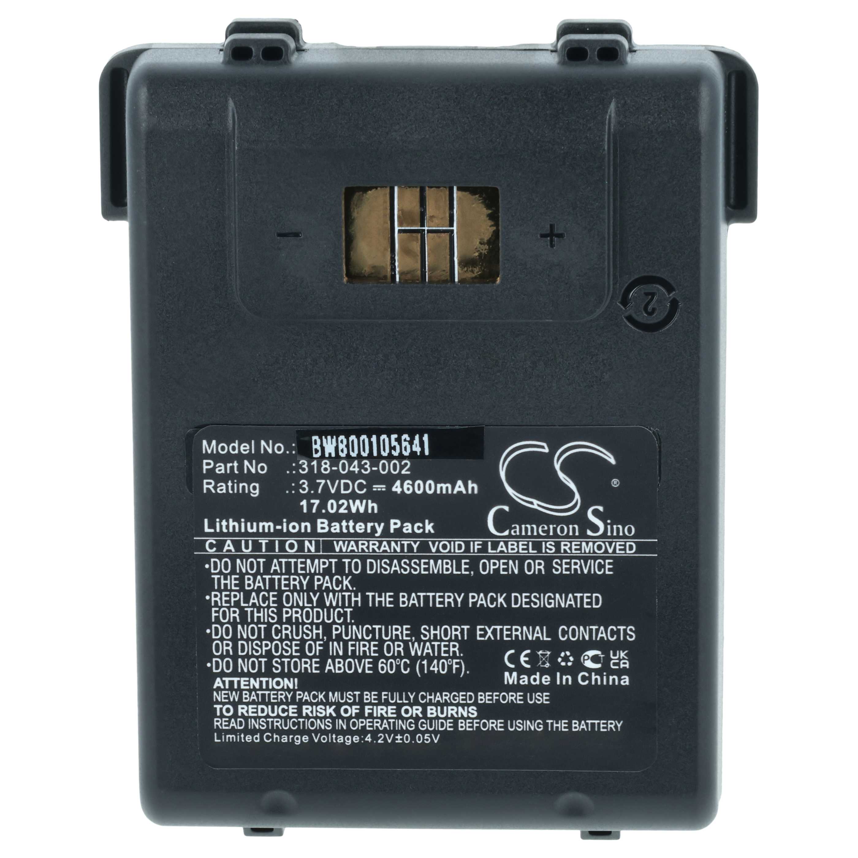Akumulator do czytnika kodów kreskowych zamiennik Intermec 318-043-002, 1000AB01 - 4600 mAh 3,7 V Li-Ion