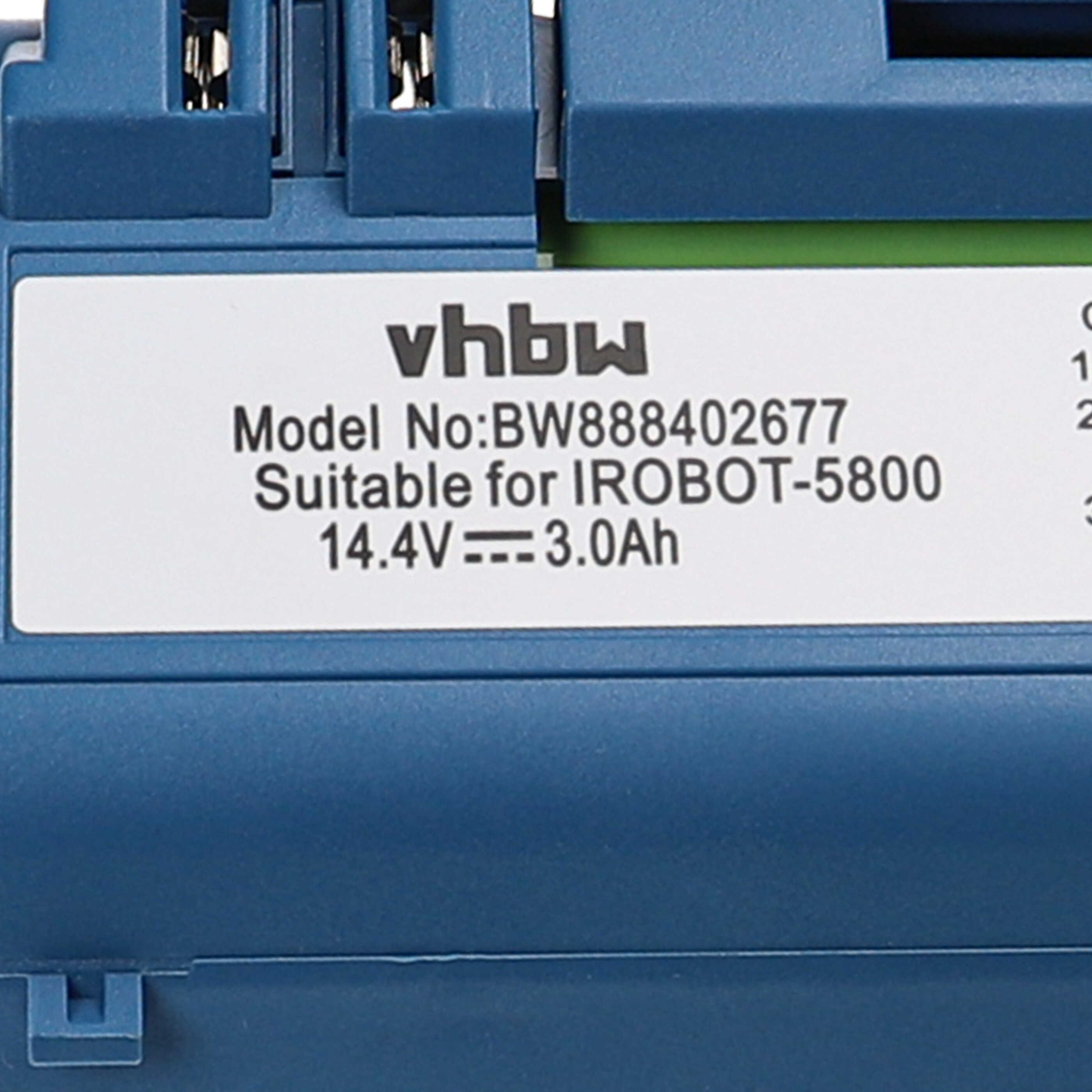 Batteria sostituisce AEG SP5832, SP385-BAT, 14904 per robot aspiratore iRobot - 3000mAh 14,4V NiMH blu