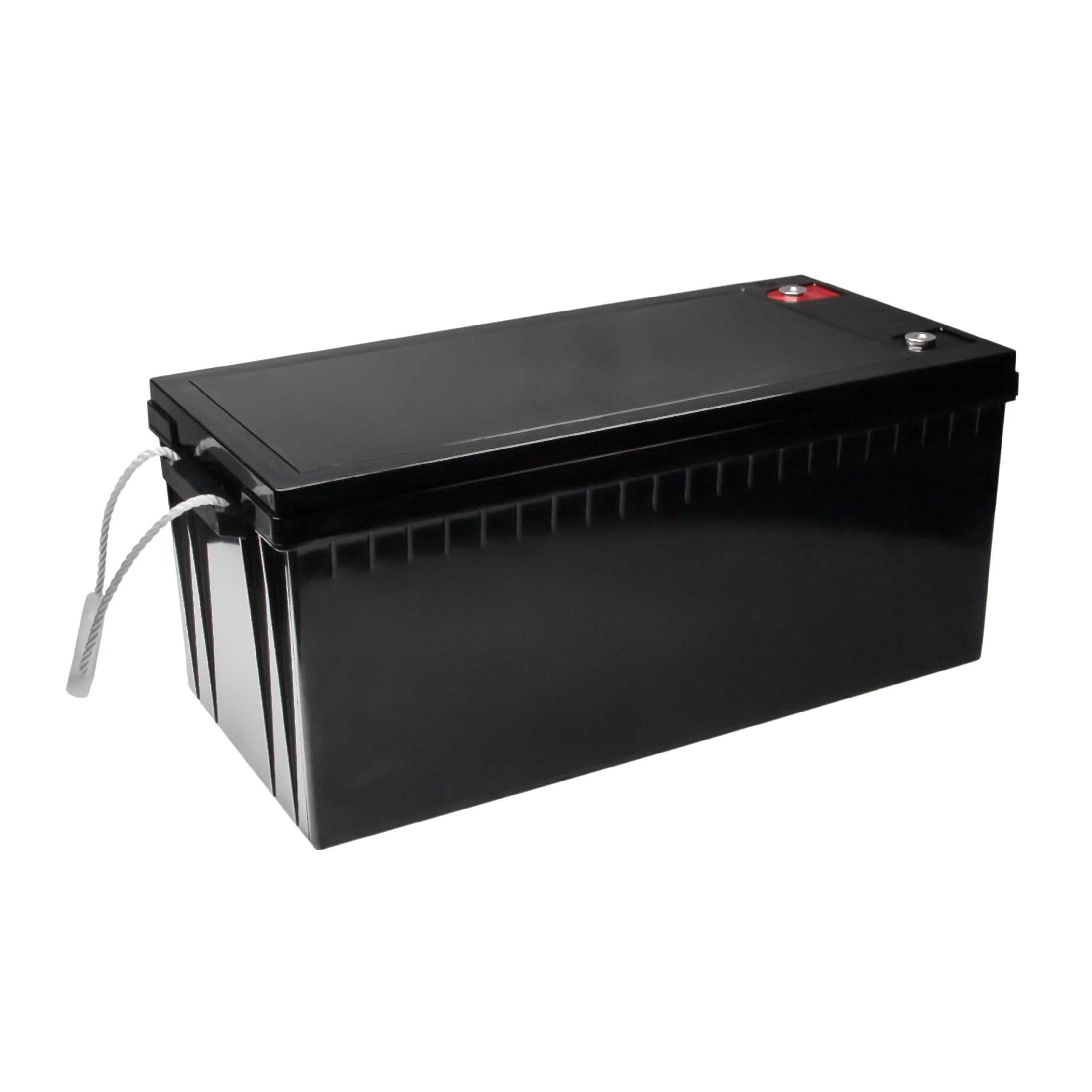 Bordbatterie Akku passend für Wohnmobil, Boot, Solaranlage - 200 Ah 12,8V LiFePO4, 200000mAh, schwarz