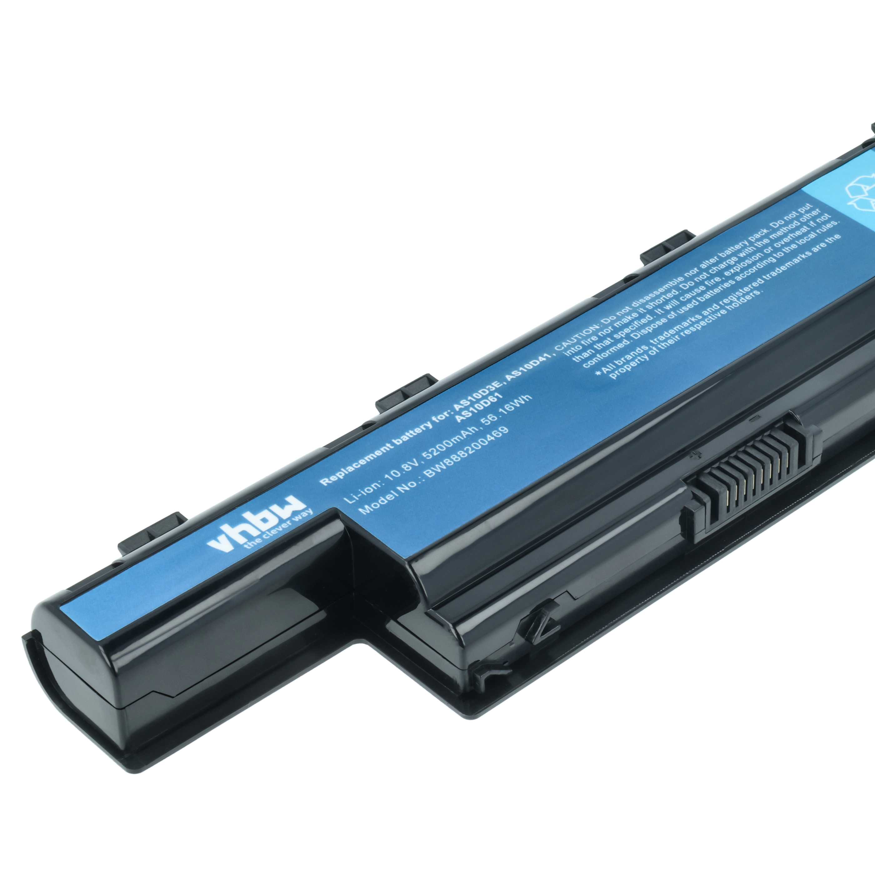 Akumulator do laptopa zamiennik Acer 31CR19/65-2, 31CR19/66-2, 31CR19/652 - 5200 mAh 10,8 V LiPo, czarny