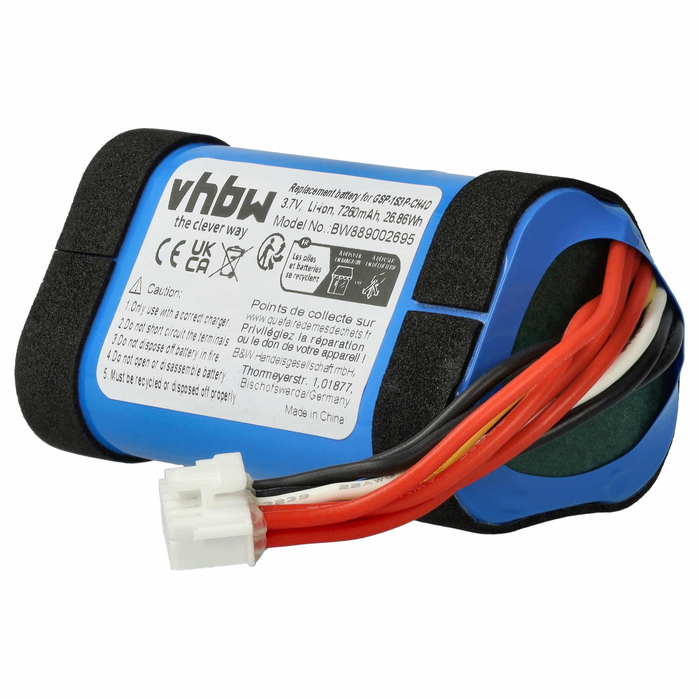 Akumulator do głośnika zamiennik JBL GSP-1S3P-CH4D - Li-Ion 7260mAh