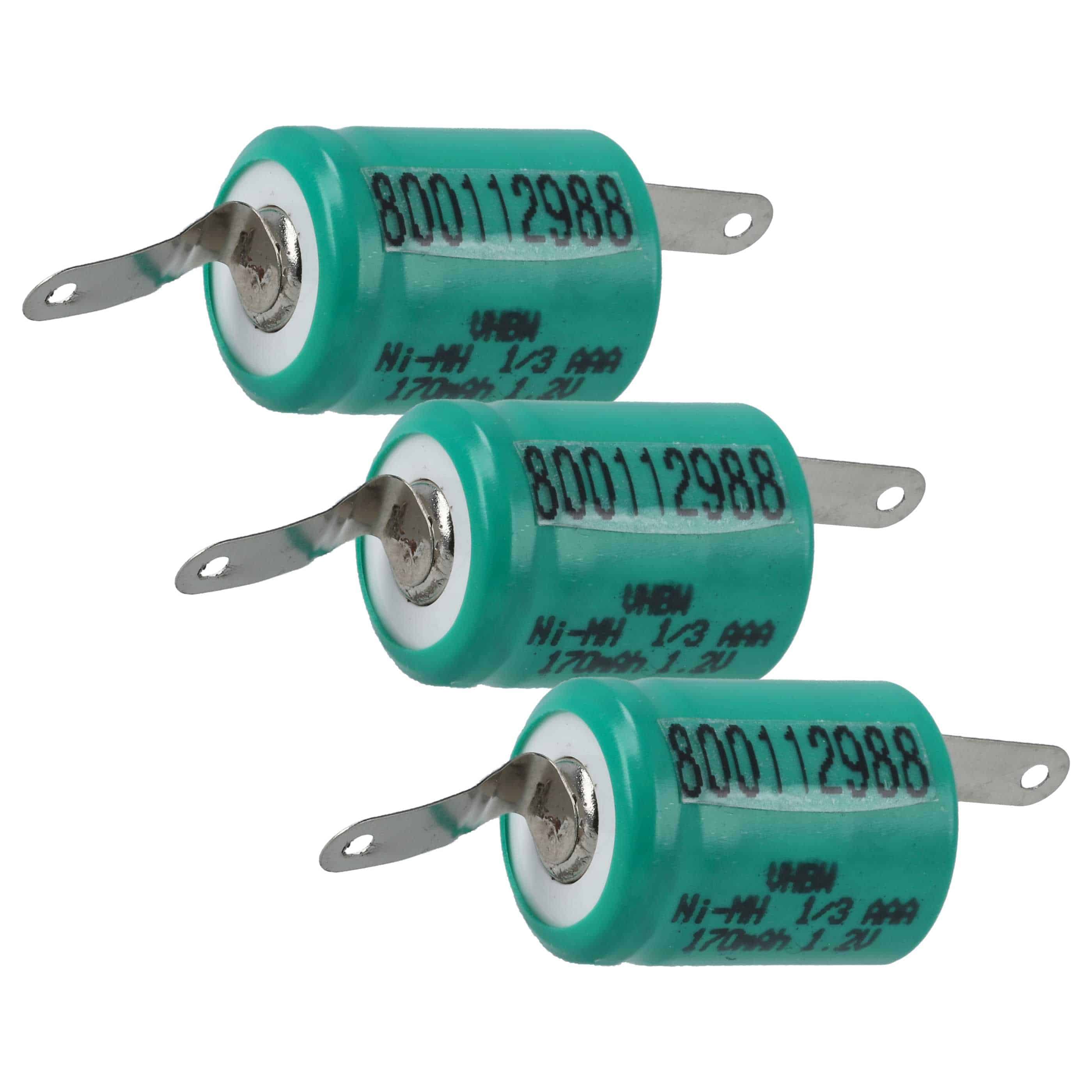 Batterie (3 pcs.) remplace 1/3AAA modèle radio-télécommandé - 170mAh 1,2V NiMH
