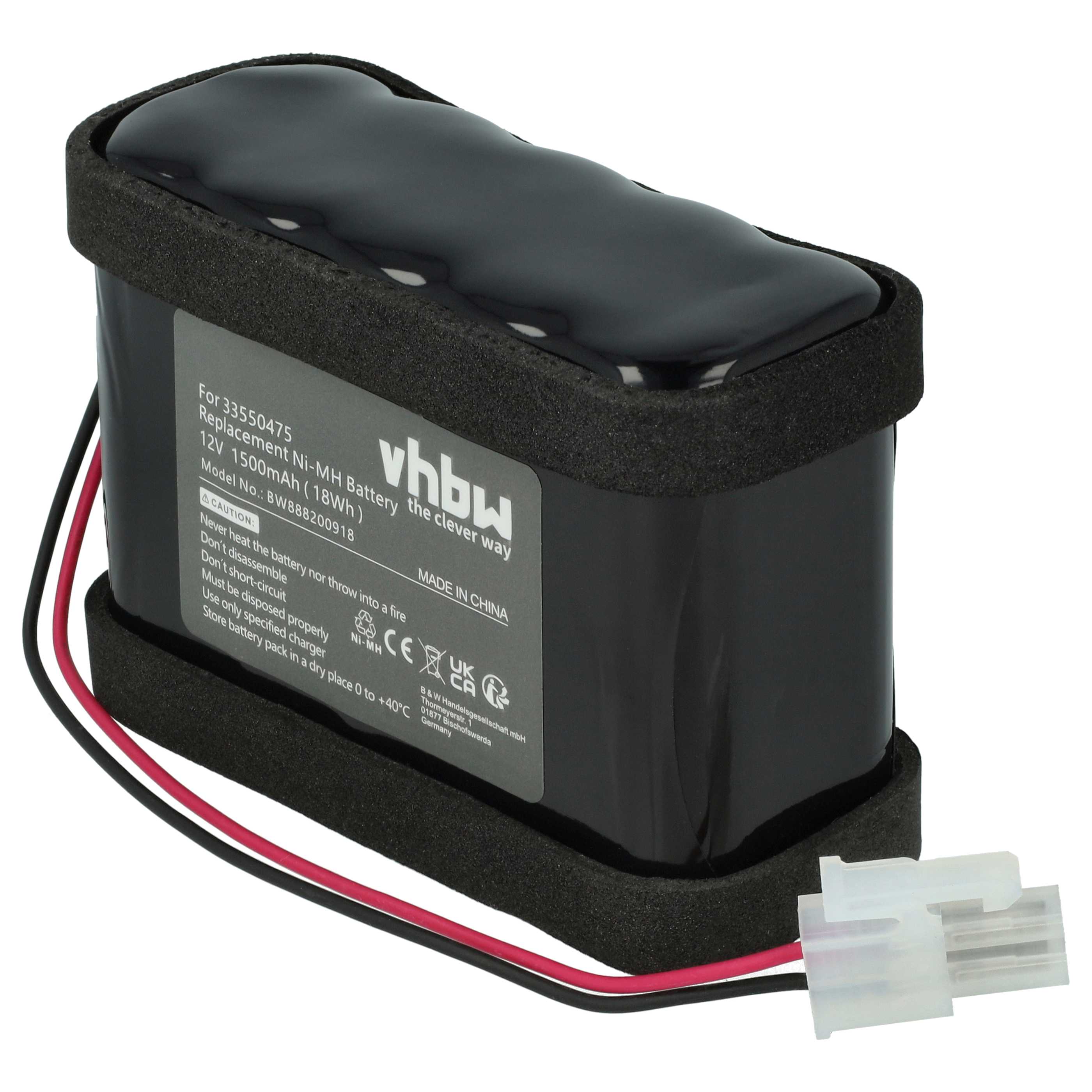 Sliding Gate Operator Battery replaces Besam 33550475, 550473, 45A020BA00004, 550475 - 1500 mAh 12 V NiMH
