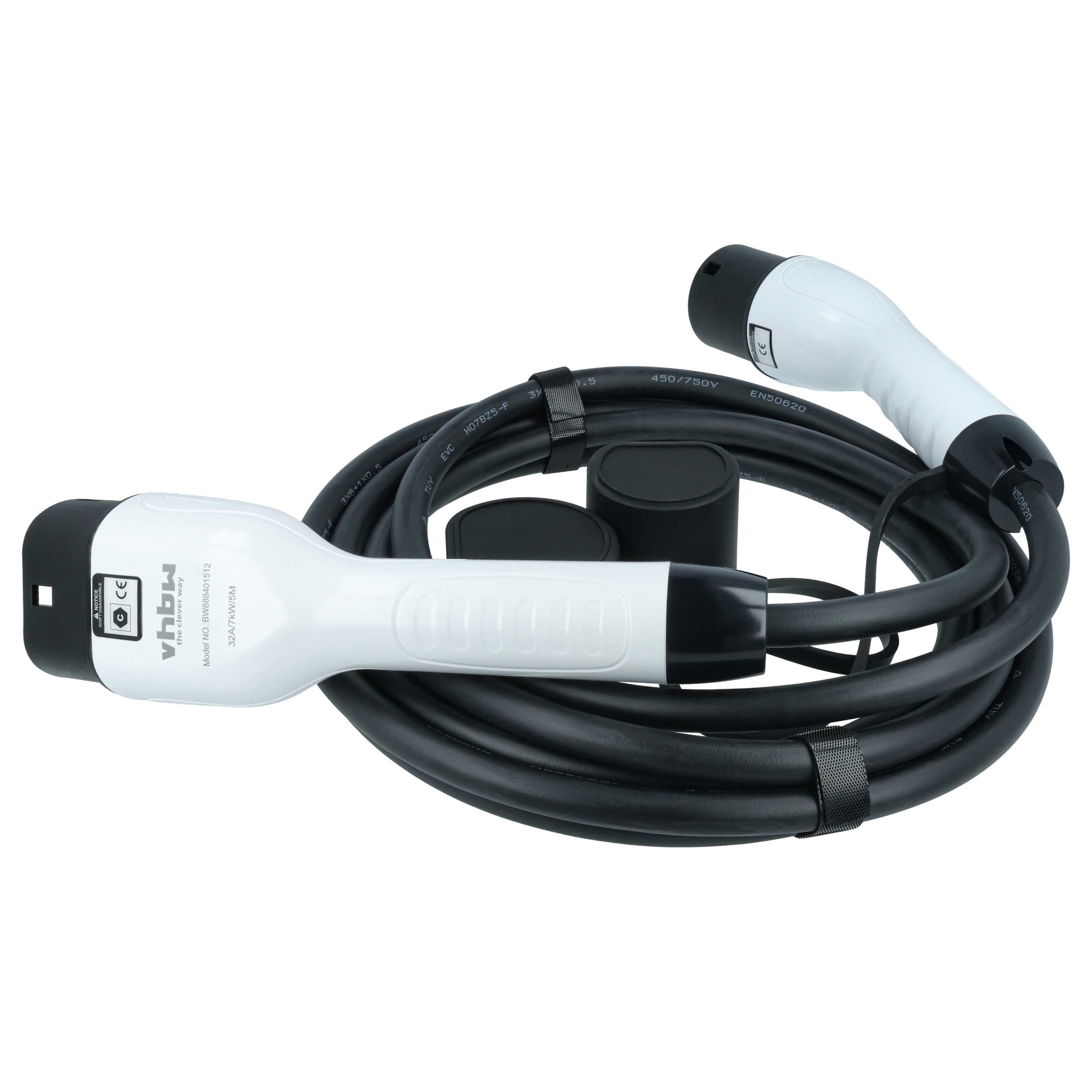 E-Auto Ladekabel Typ 2 zu Typ 2 - 32 A 1-phasig, 7 kW Mode 3, 5 m