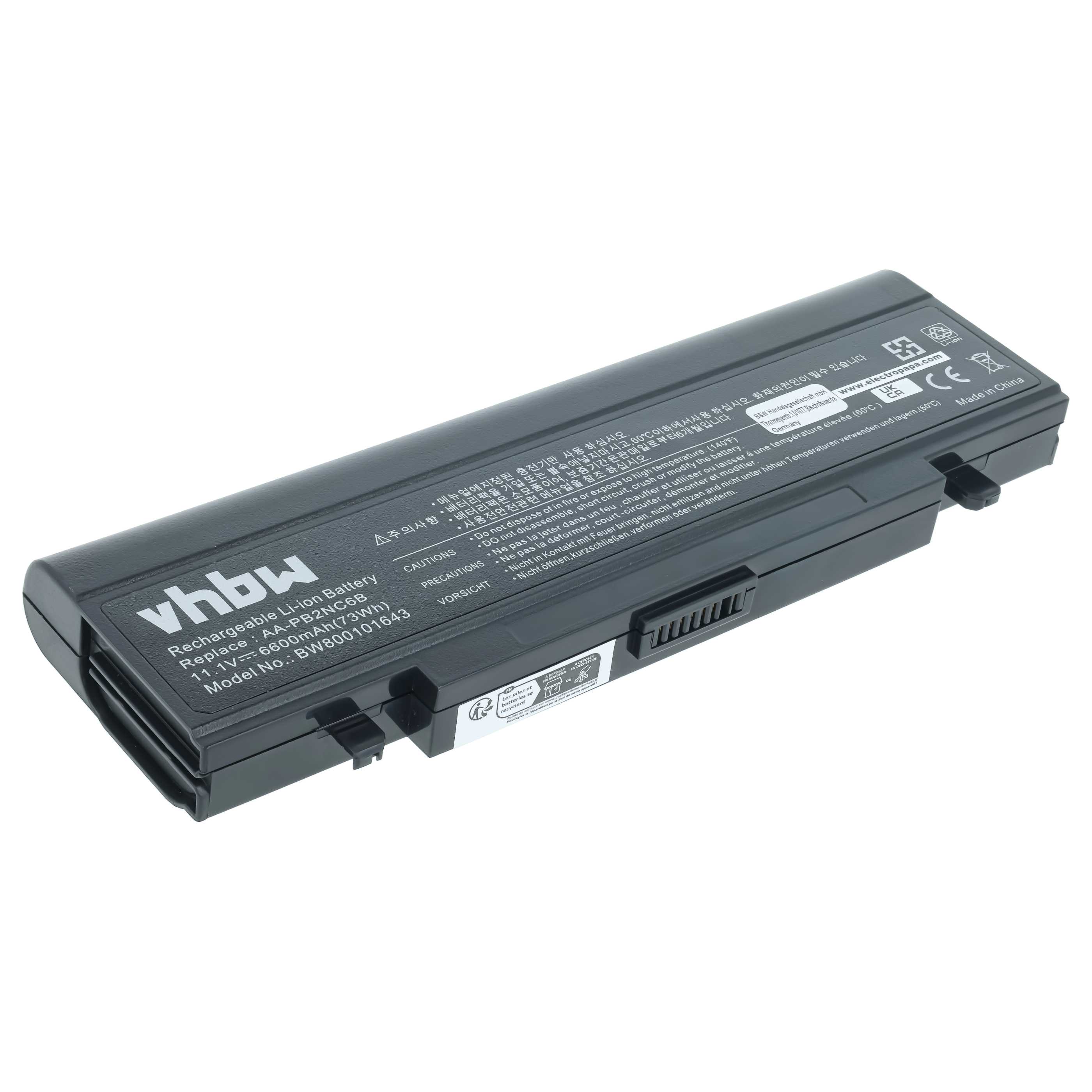 Akumulator do laptopa zamiennik Samsung AAPB2NC6B/E, AA-PB2NC6B/E, AAPB2NC6B - 6600 mAh 11,1 V Li-Ion, czarny