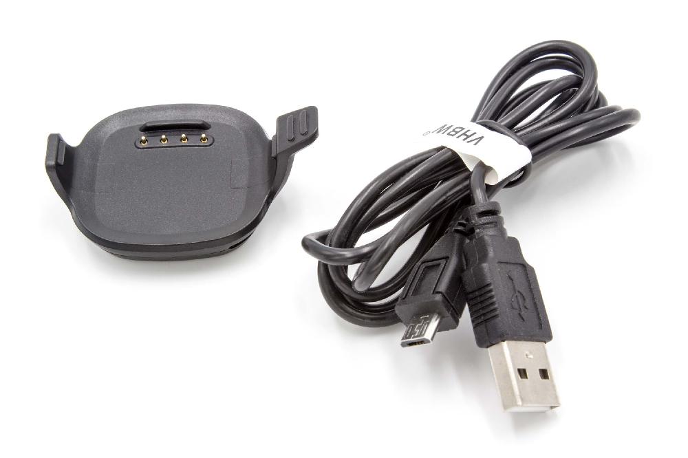 Cable de carga USB para smartwatch Garmin Forerunner (large) 10 Orange/Schwarz 4,6x5,7x1,6cm, 10 Schwarz/Rot (