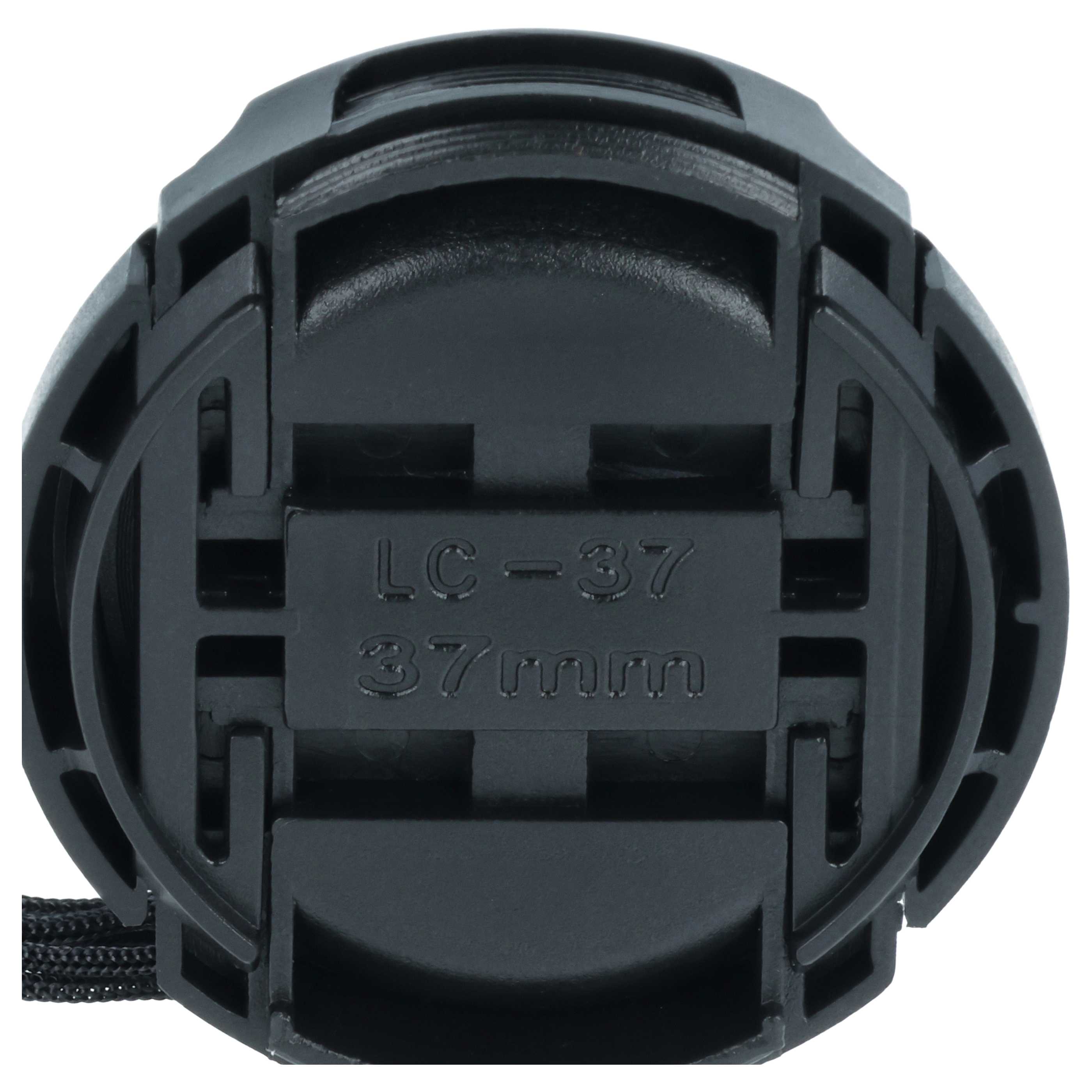 Bouchon d'objectif 37 mm, plastique, noir