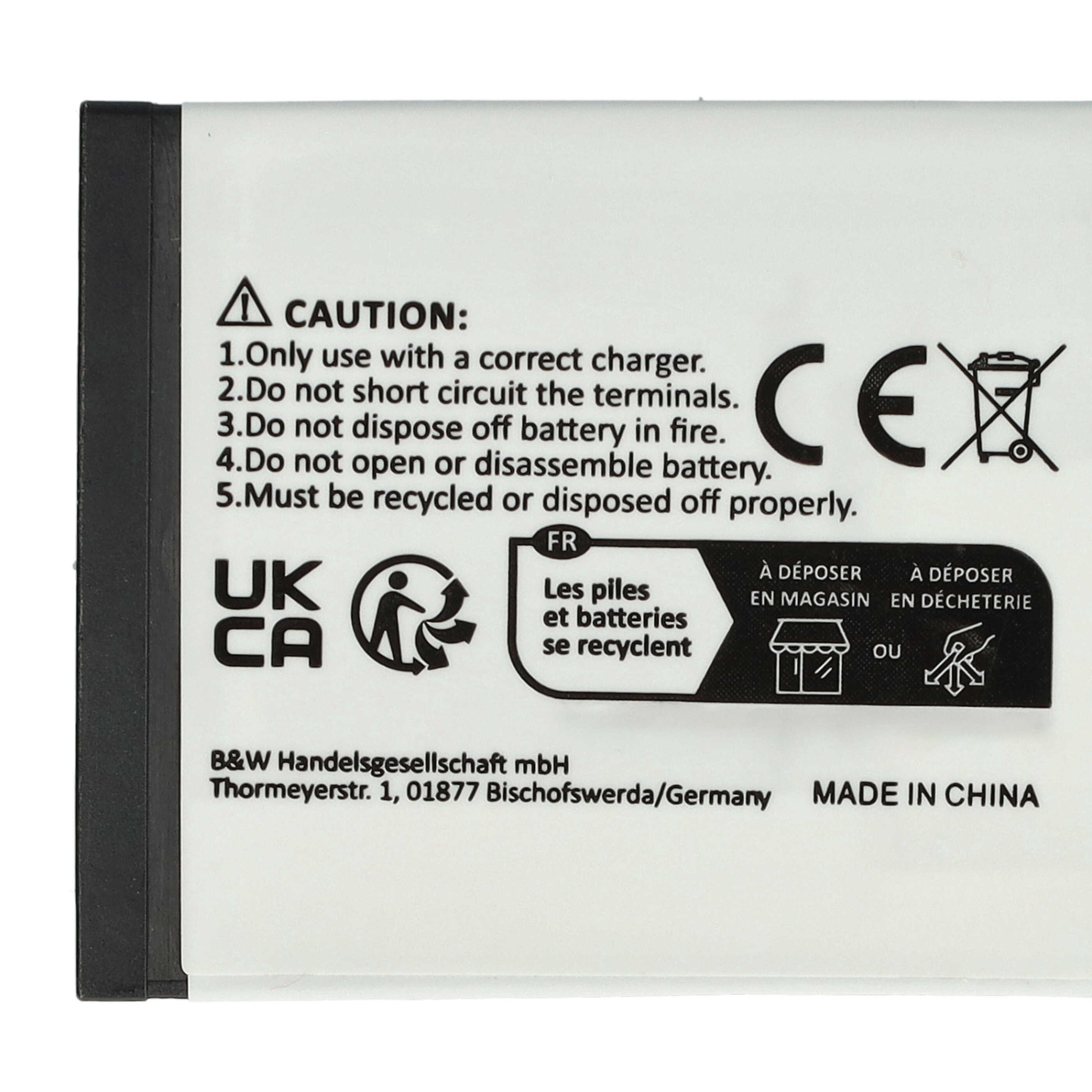 3x Battery replaces Panasonic DMW-BLH7E, DMW-BLH7, DMW-BLHPP, DMW-BLH7PP - 600mAh, 7.2V, Li-Ion with Info Chip