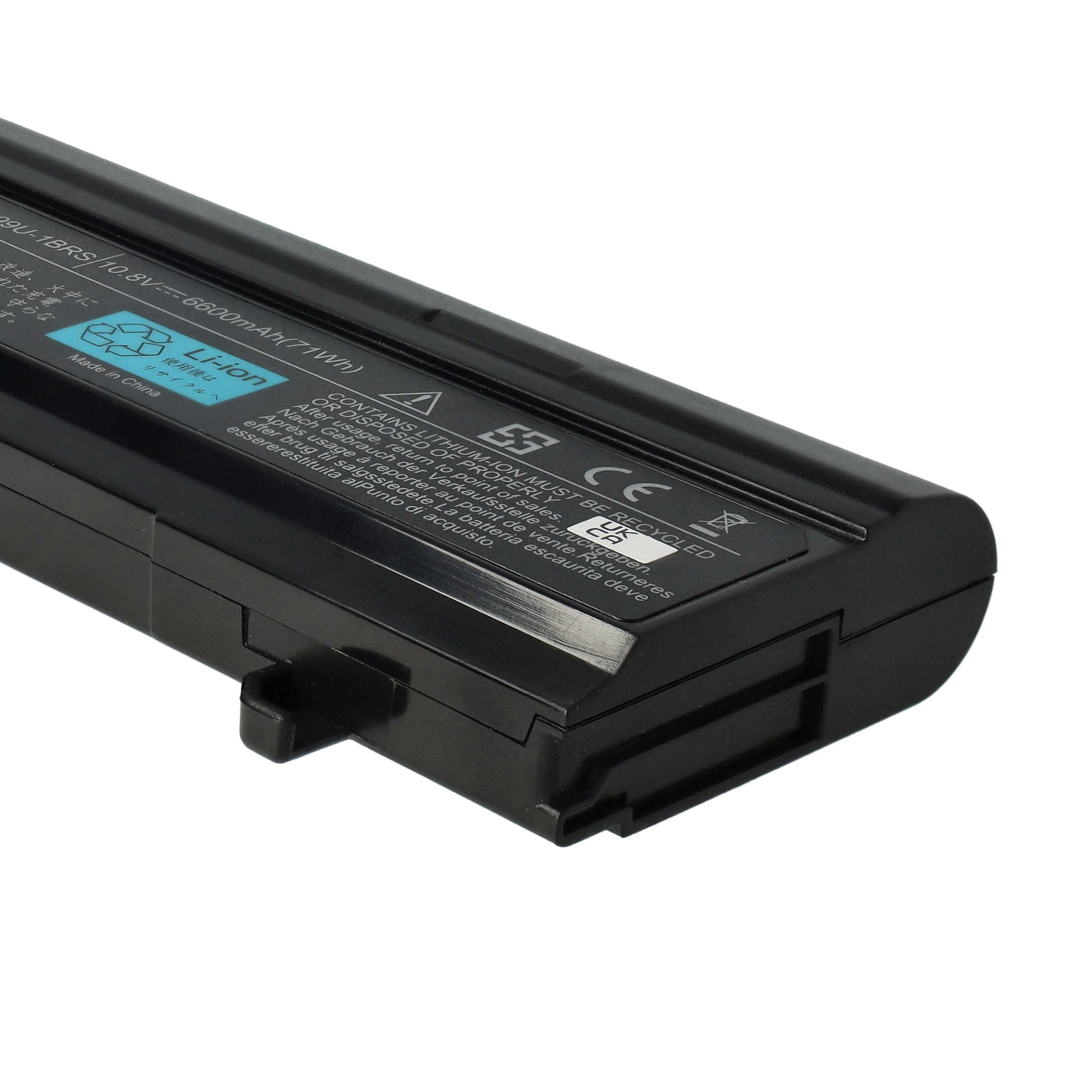 Akumulator do laptopa zamiennik Toshiba PA3399U-1BAS, PA3399U-1BRS - 6600 mAh 10,8 V Li-Ion, czarny
