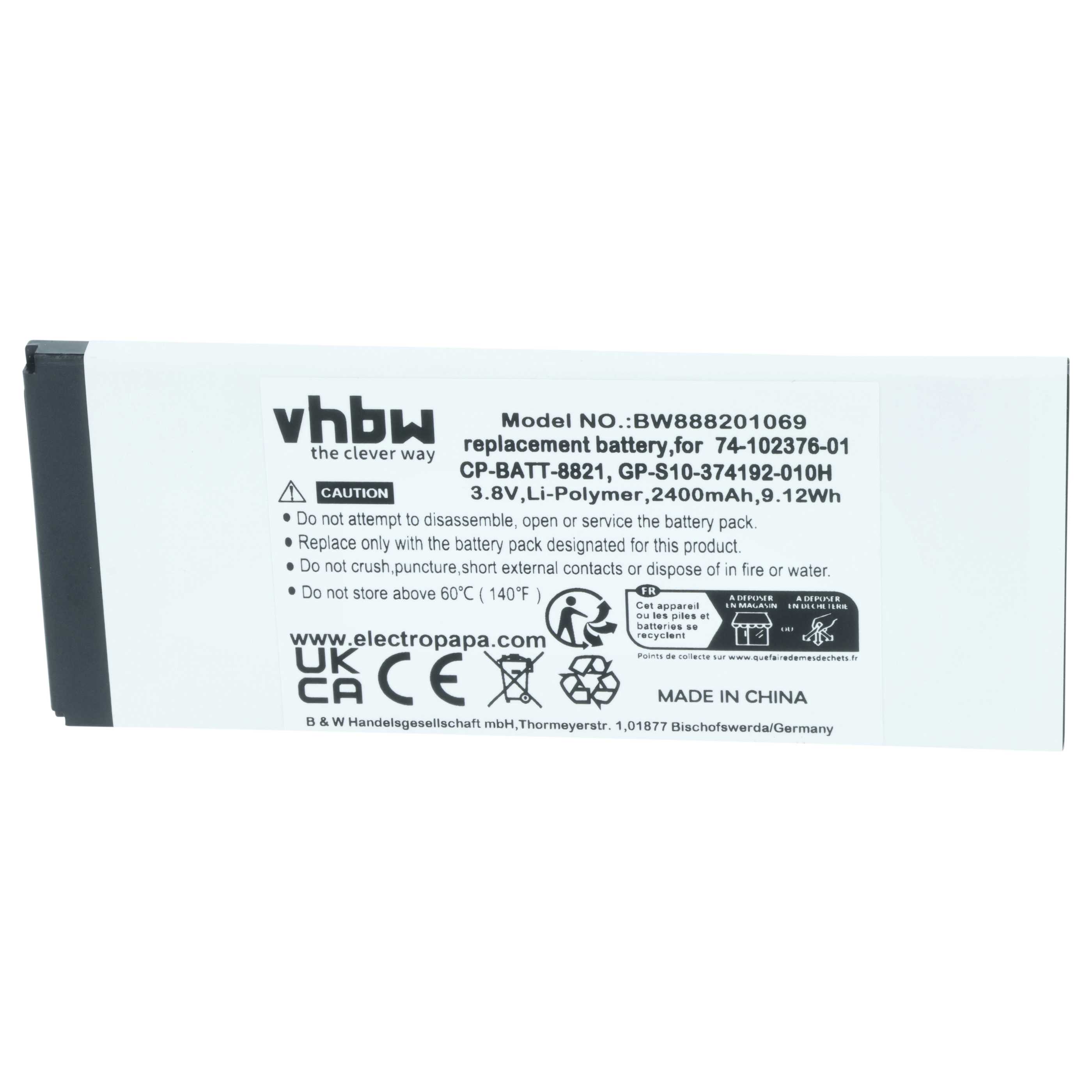 5x Akumulator do telefonu smartfona zamiennik Cisco 74-102376-01, CP-BATT-8821 - 2400 mAh 3,8 V LiPo