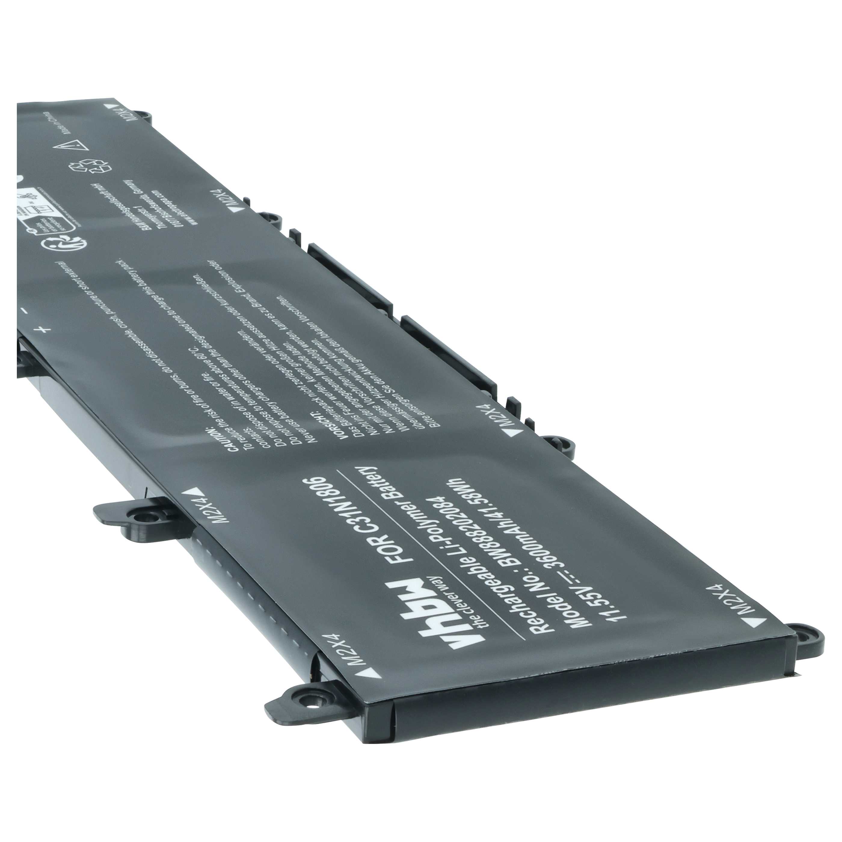 Akumulator do laptopa zamiennik Asus 0B200-02960000, 0B200-03030000 - 3600 mAh 11,55 V LiPo, czarny