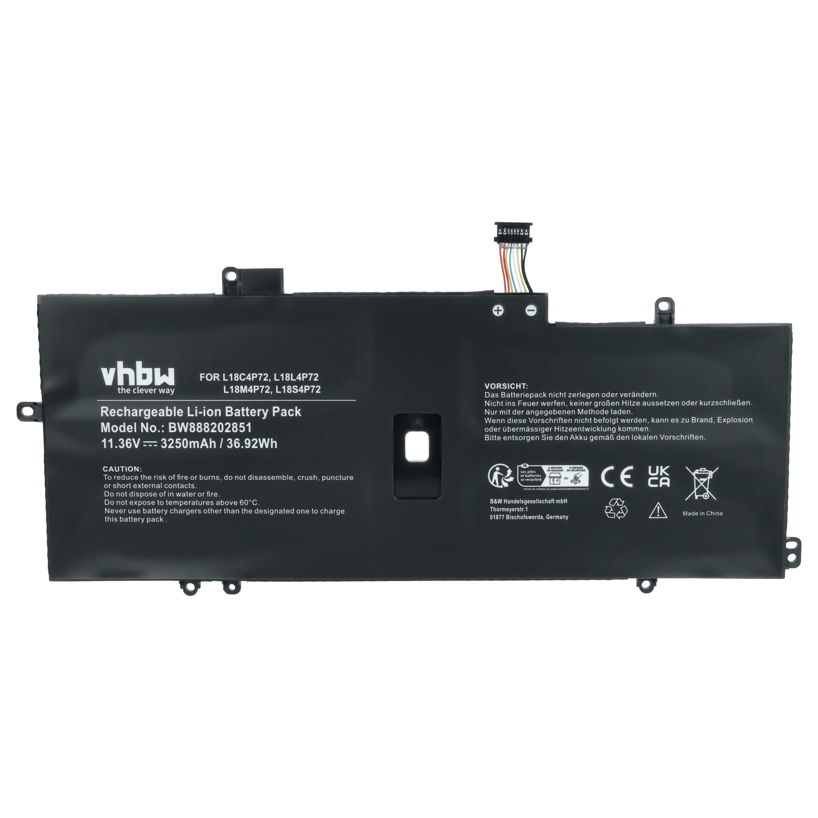 Akumulator do laptopa zamiennik Lenovo 02DL005, L18C4P72, L18L4P72, 5B10W13931 - 3250 mAh 11,36 V LiPo