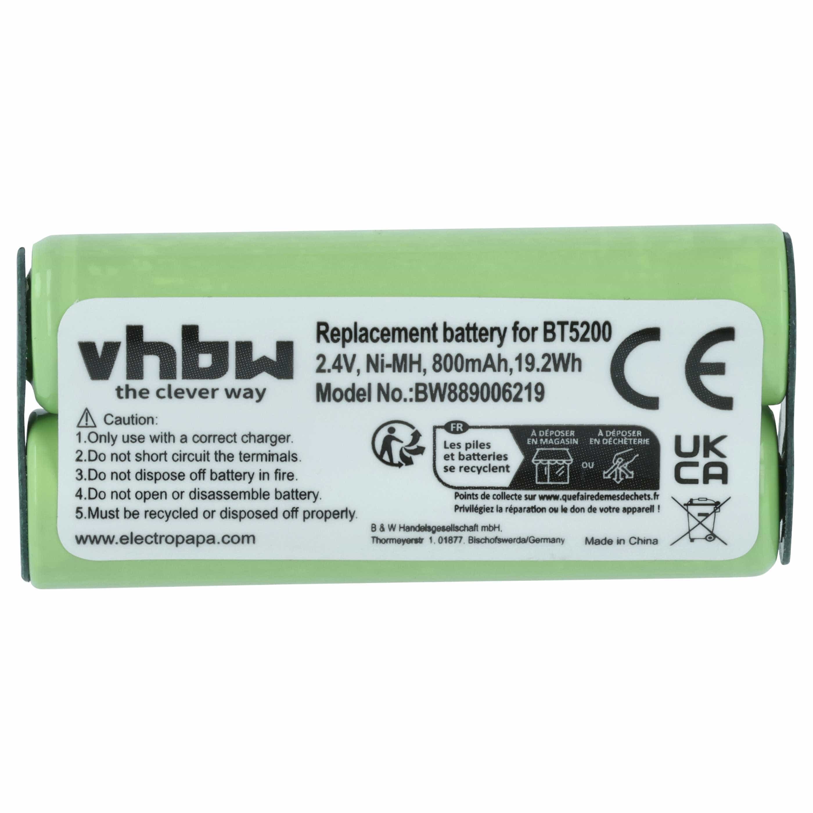 2x Akumulator do maszynki do strzyżenia zamiennik Braun 31198189 - 800 mAh 2,4 V NiMH