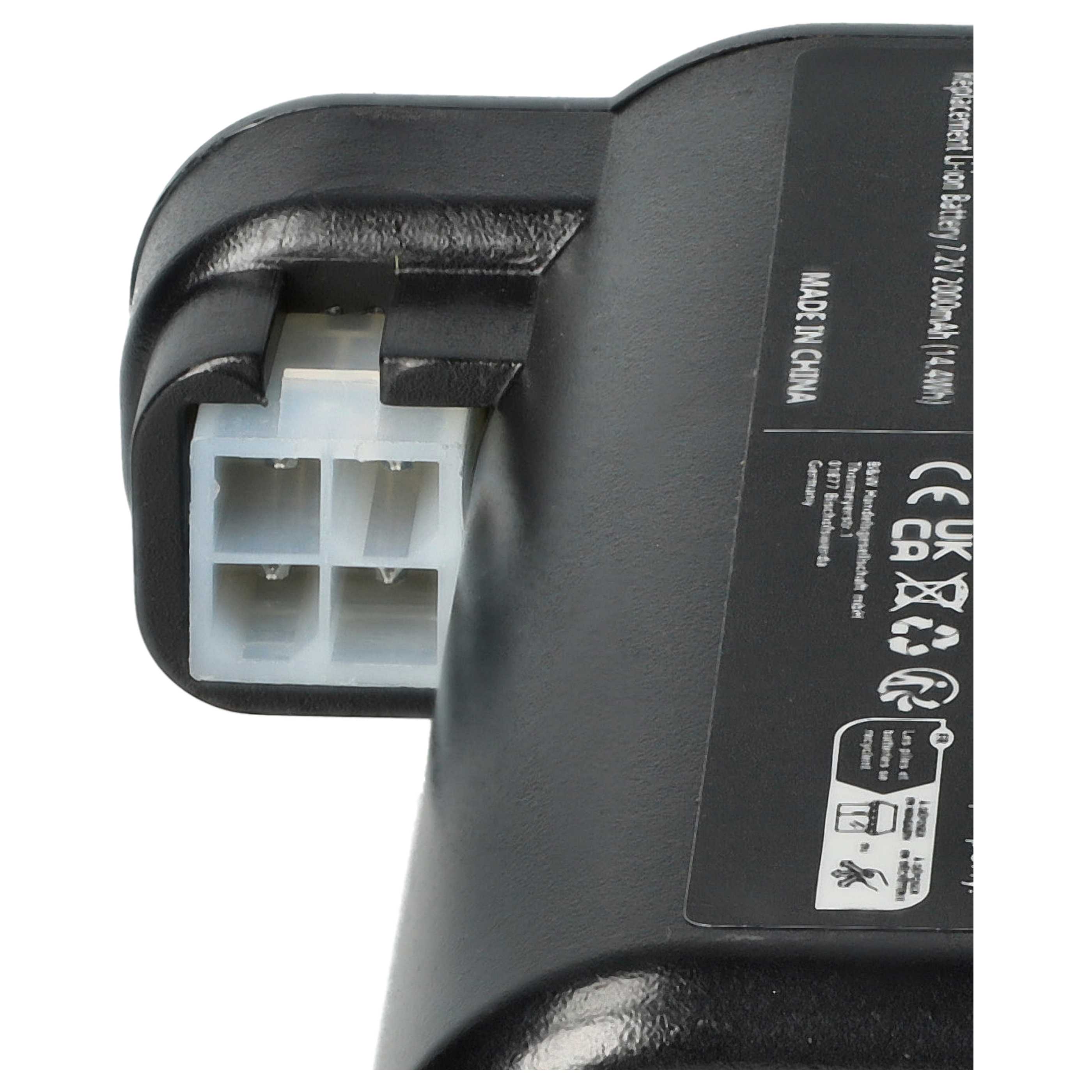 2x Battery replaces AEG S91-0400410-SU2, OSBP72LI for Electrolux etc. 2000mAh, 7.2V, Li-Ion