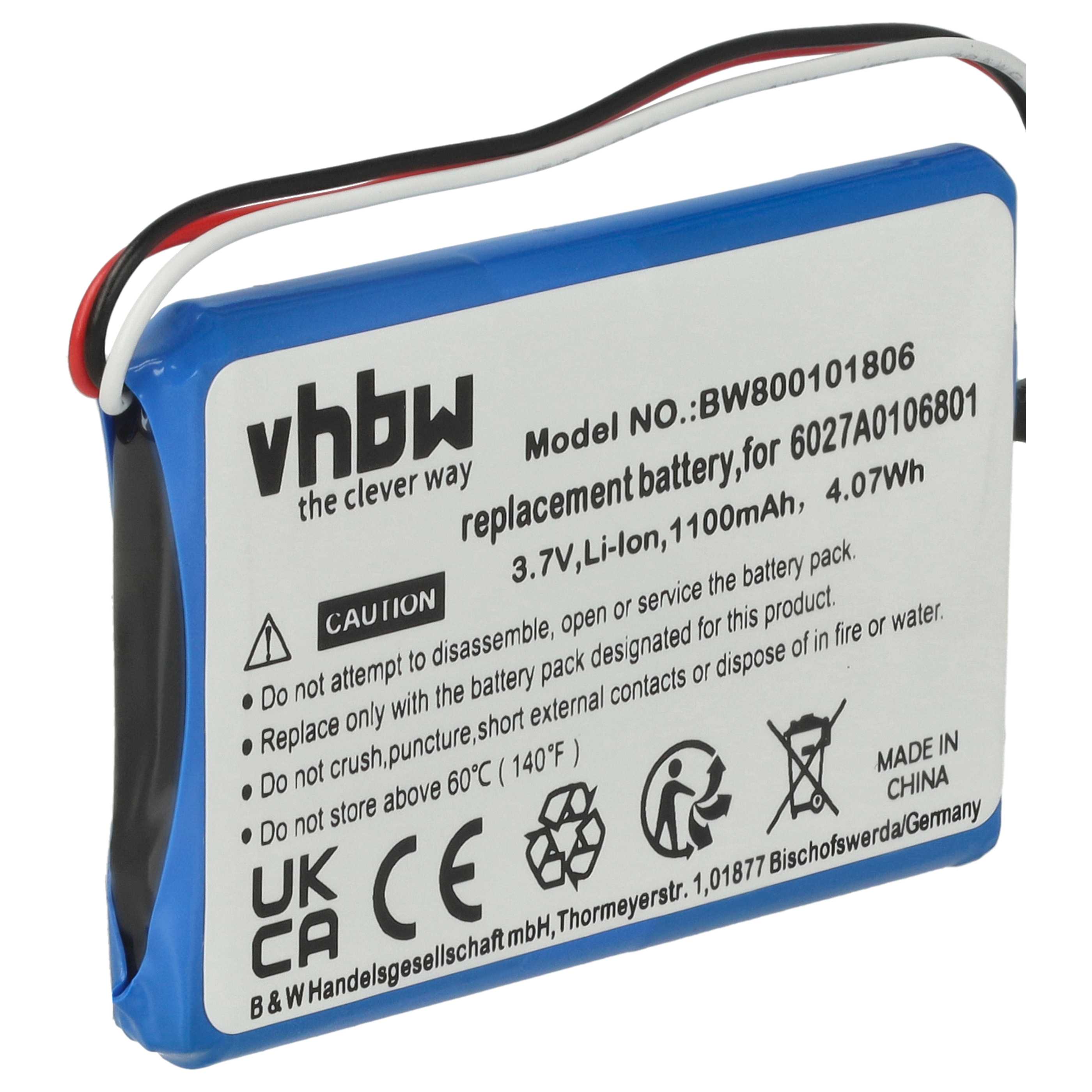 Akumulator do nawigacji GPS zamiennik TomTom 6027A0106801 - 1100 mAh 3,7 V Li-Ion