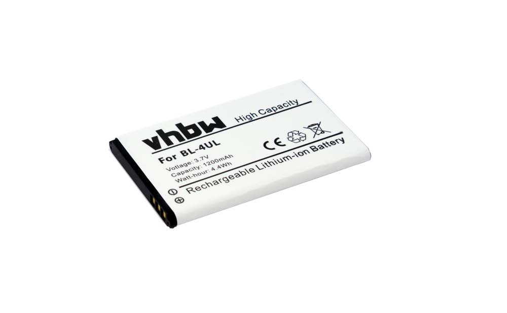 Mobile Phone Battery Replacement for Nokia BL-4UL, BL-4WL - 1200mAh 3.7V Li-Ion