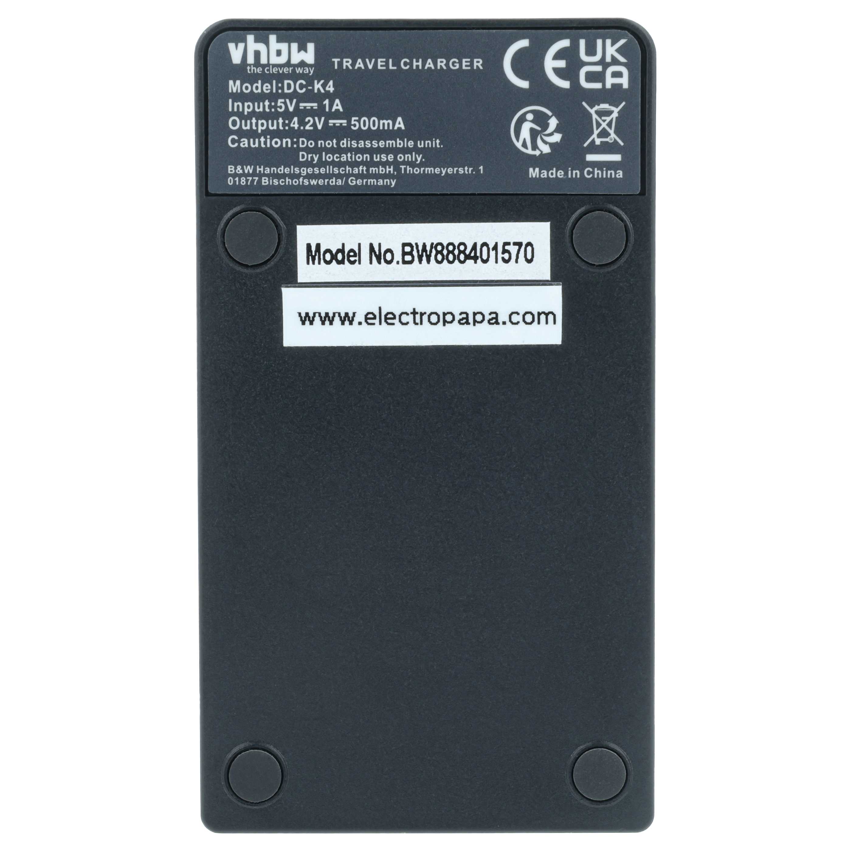 Battery Charger USB-C + Cable USB-C replaces Canon CB-2LHE for Canon Digital Camera - 0.5 A