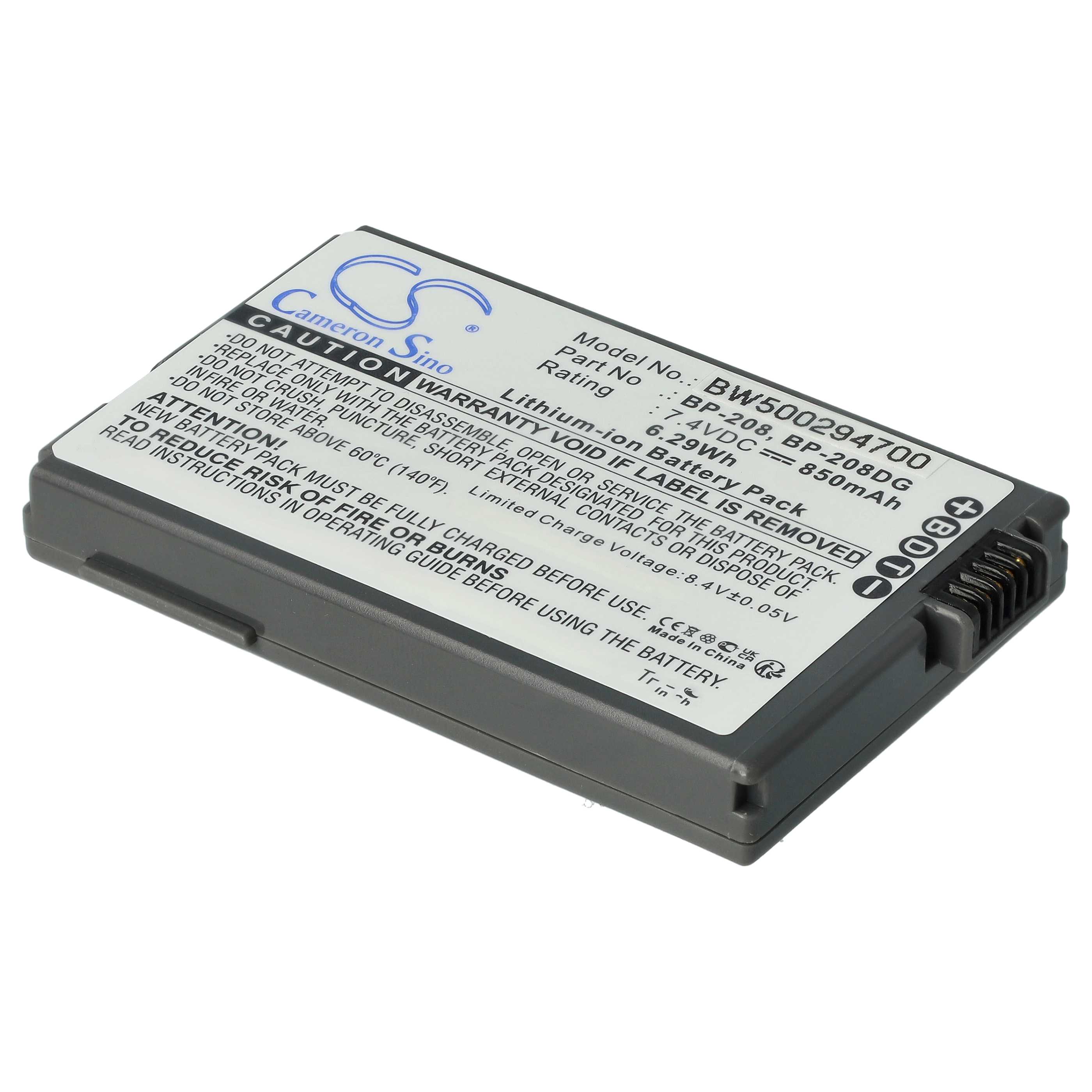 Videocamera 2x Battery replaces Canon BP-308, BP-315, BP-208 - 700 mAh 7.4 V Li-Ion