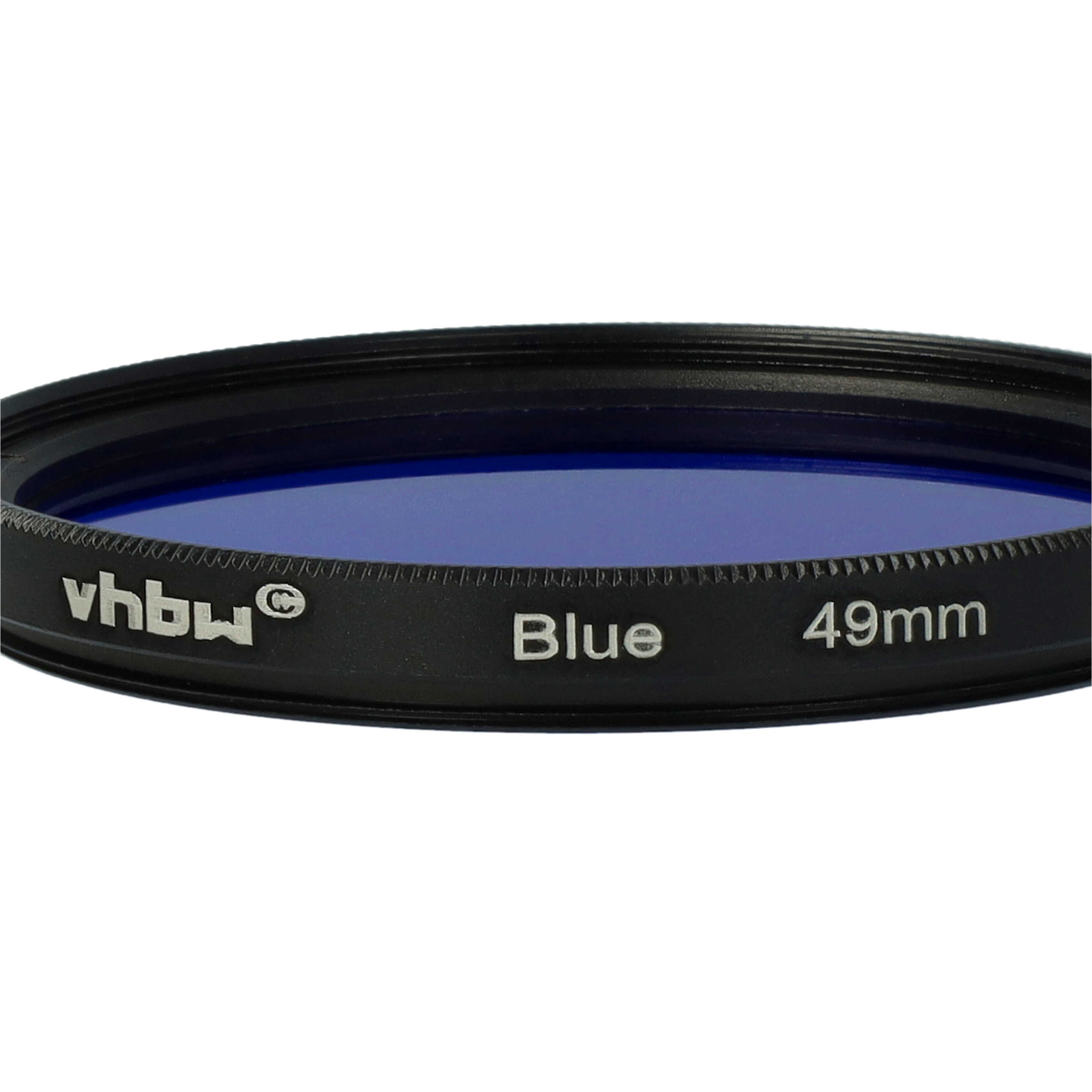 Filtre de couleur bleu pour objectifs d'appareils photo de 49 mm - Filtre bleu