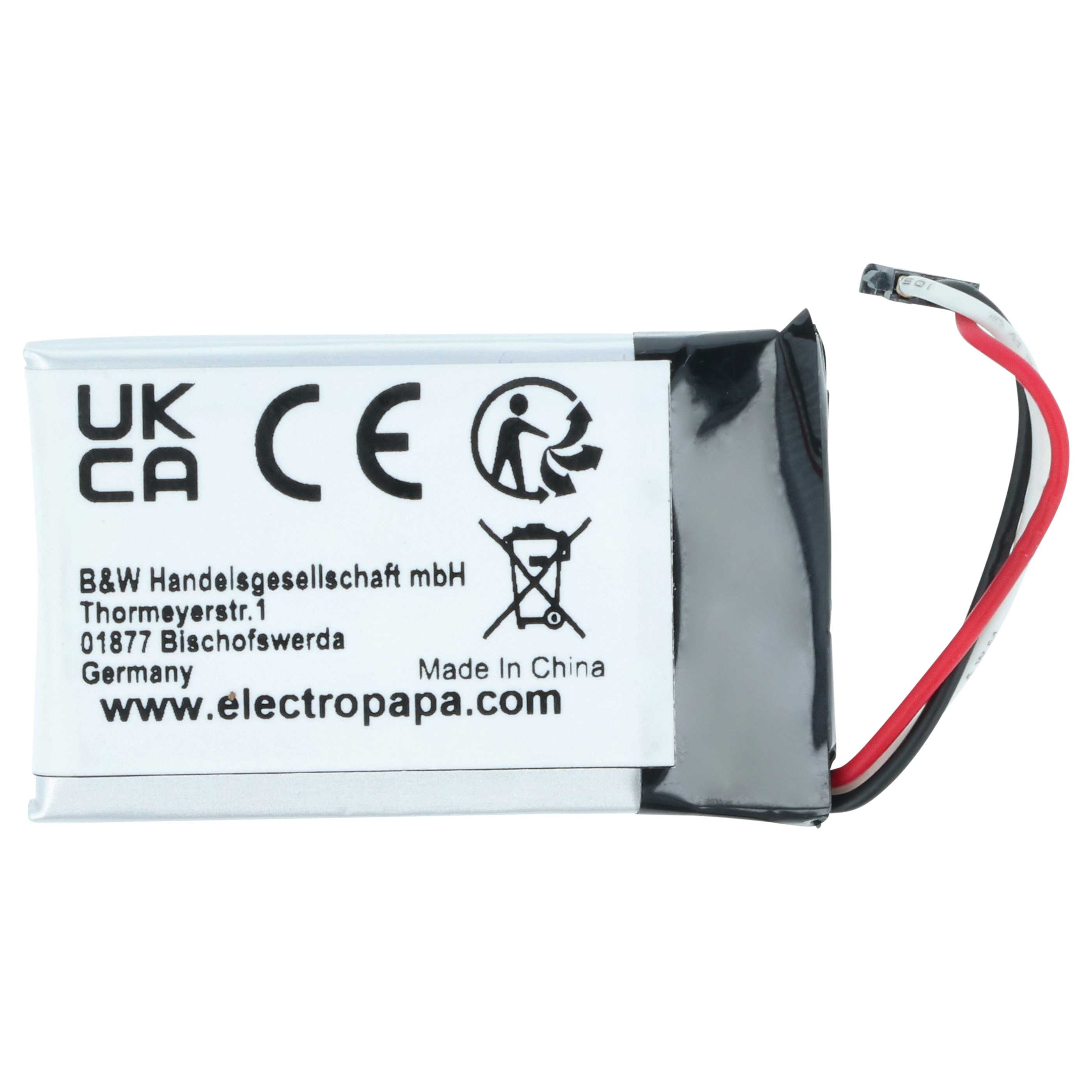 Battery replaces Garmin 361-00103-00 - 250mAh, 3.7V, Li-polymer