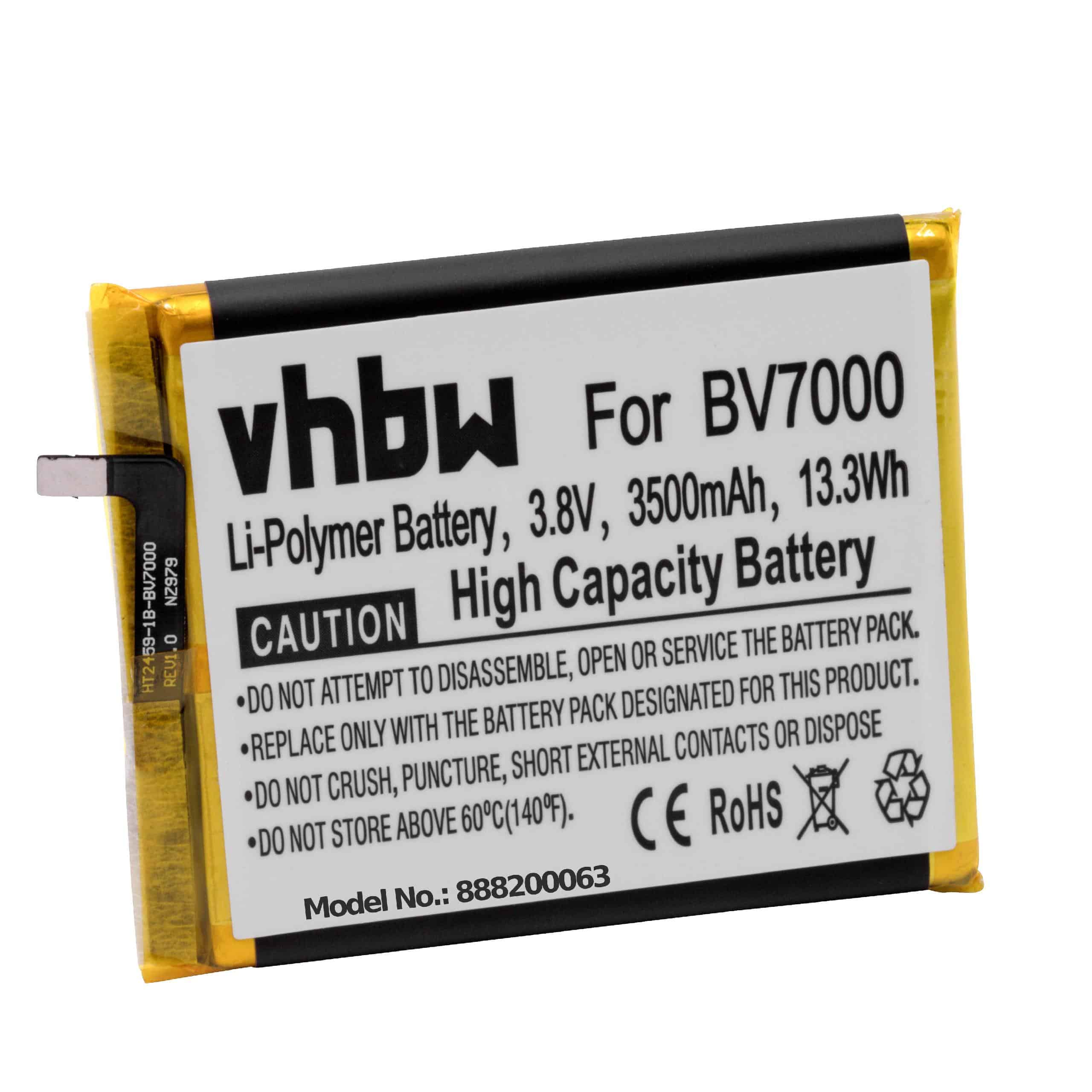 Batterie remplace Blackview V575868P pour téléphone portable - 3500mAh, 3,8V, Li-polymère