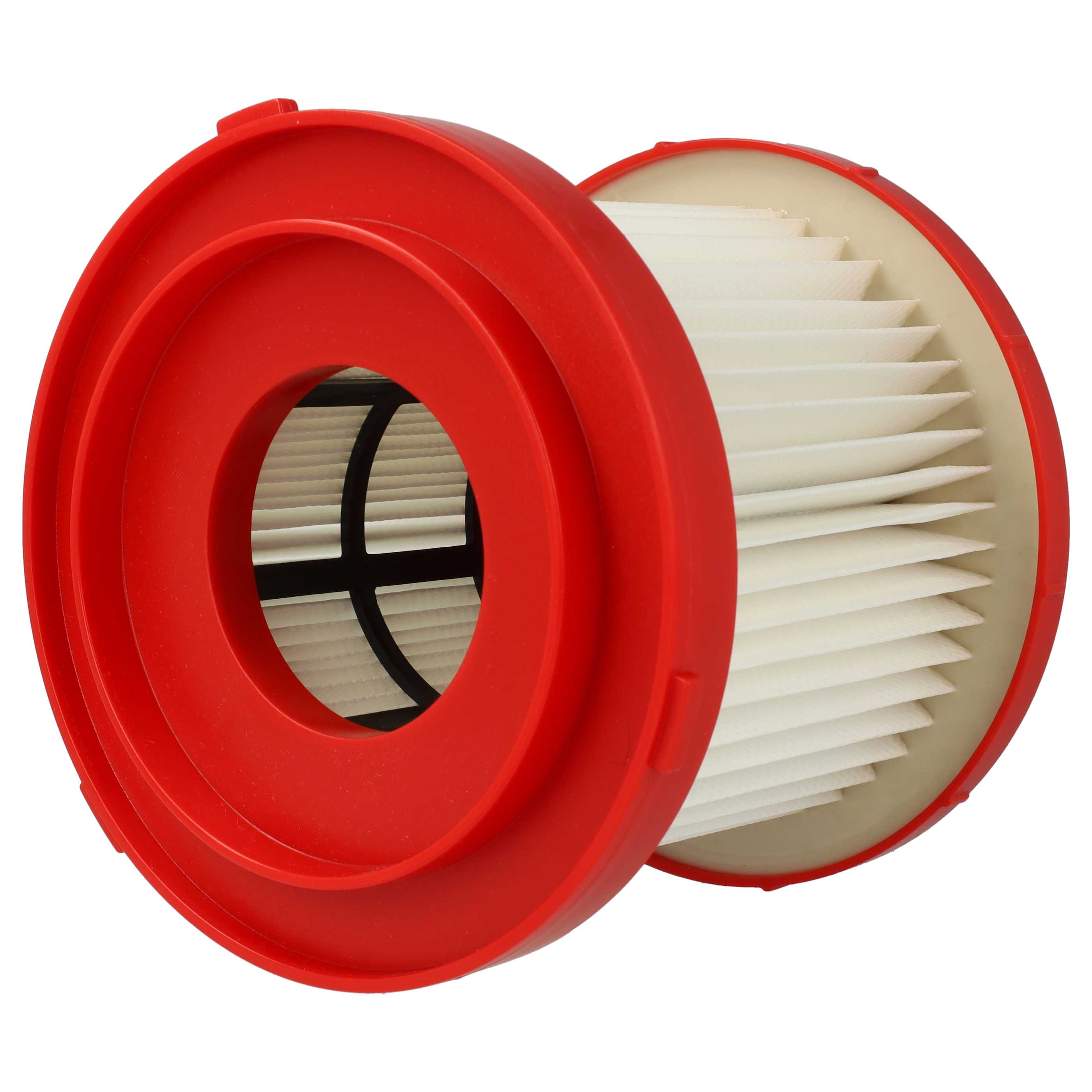 8x Filtro sostituisce Milwaukee 4931465230, 4058546360368 per aspirapolvere - filtro HEPA - bianco / rosso