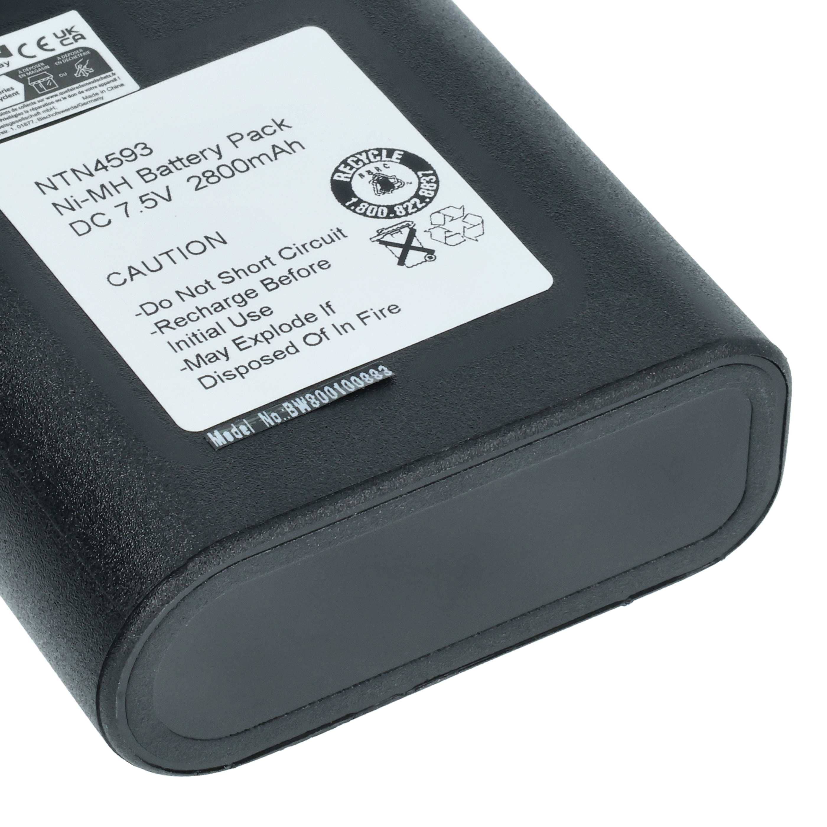 Radio 2x Battery replaces Motorola NTN4538, NTN4593A, NTN4593B, NTN4592, NTN4593 - 2700 mAh 7.5 V NiMH