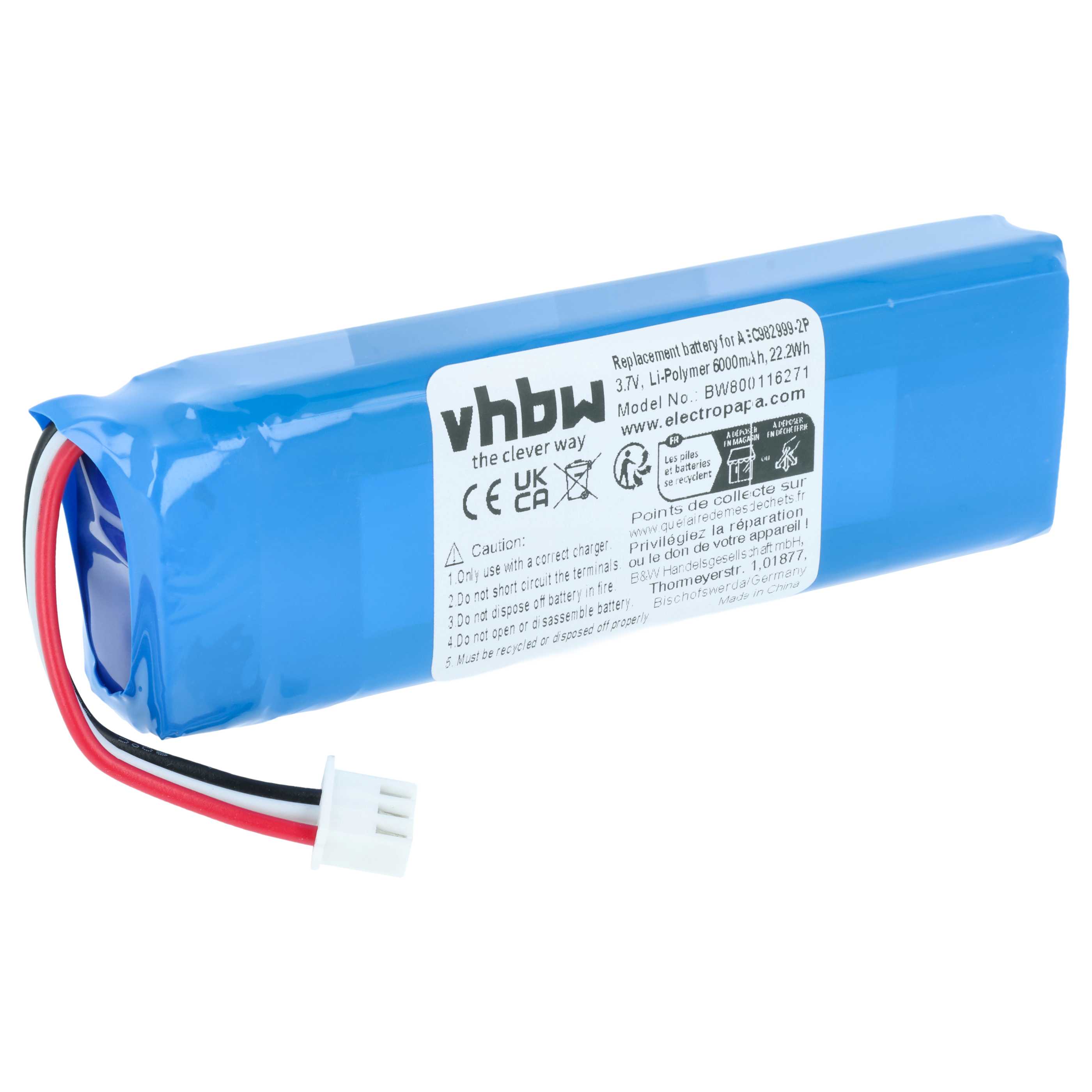 Akumulator do głośnika zamiennik JBL AEC982999-2P - LiPo 6000mAh