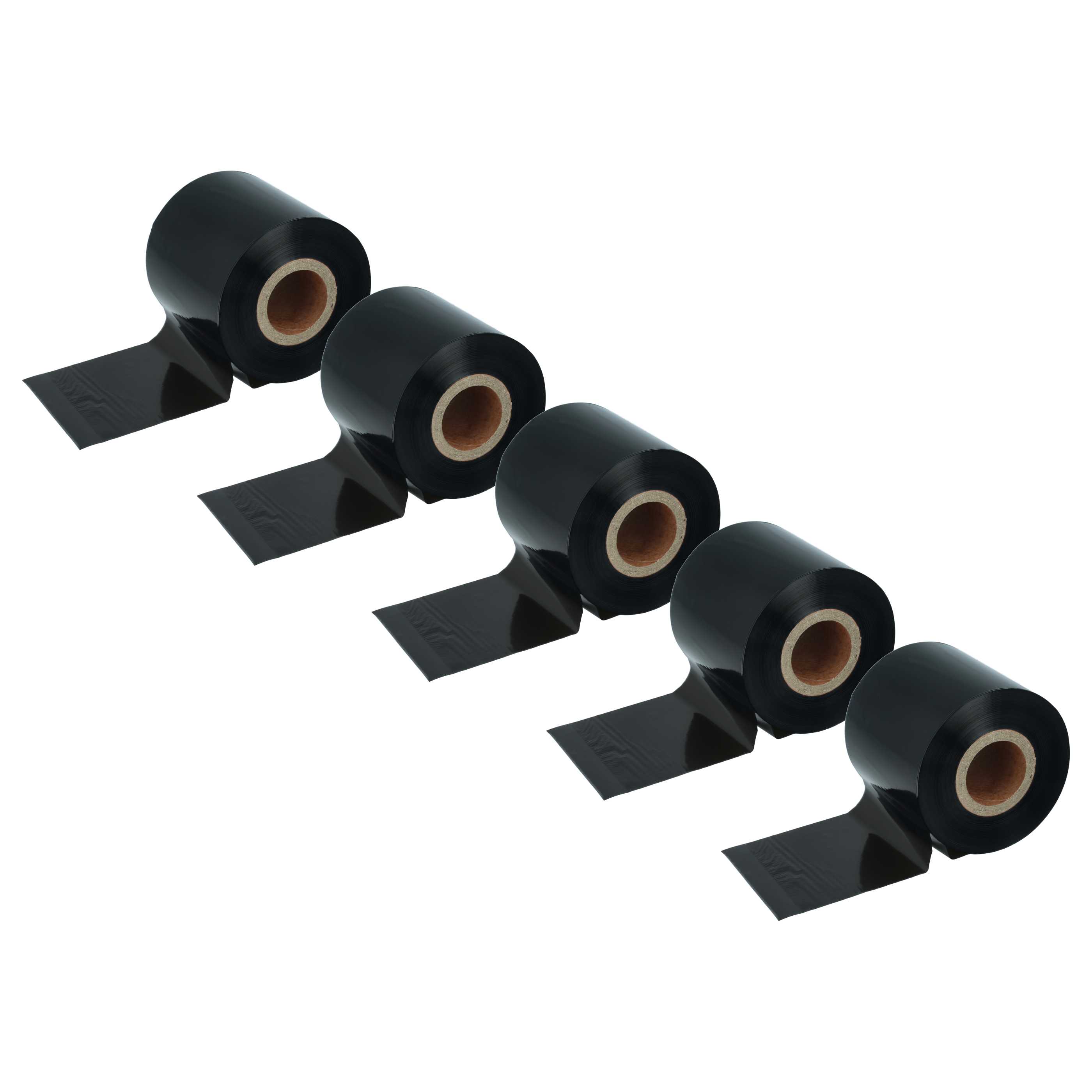 5x Thermotransferband passend für Godex, Printronix, TSC, Valentin Drucker u.a. - 60 mm x 300 m, Wachs Harz