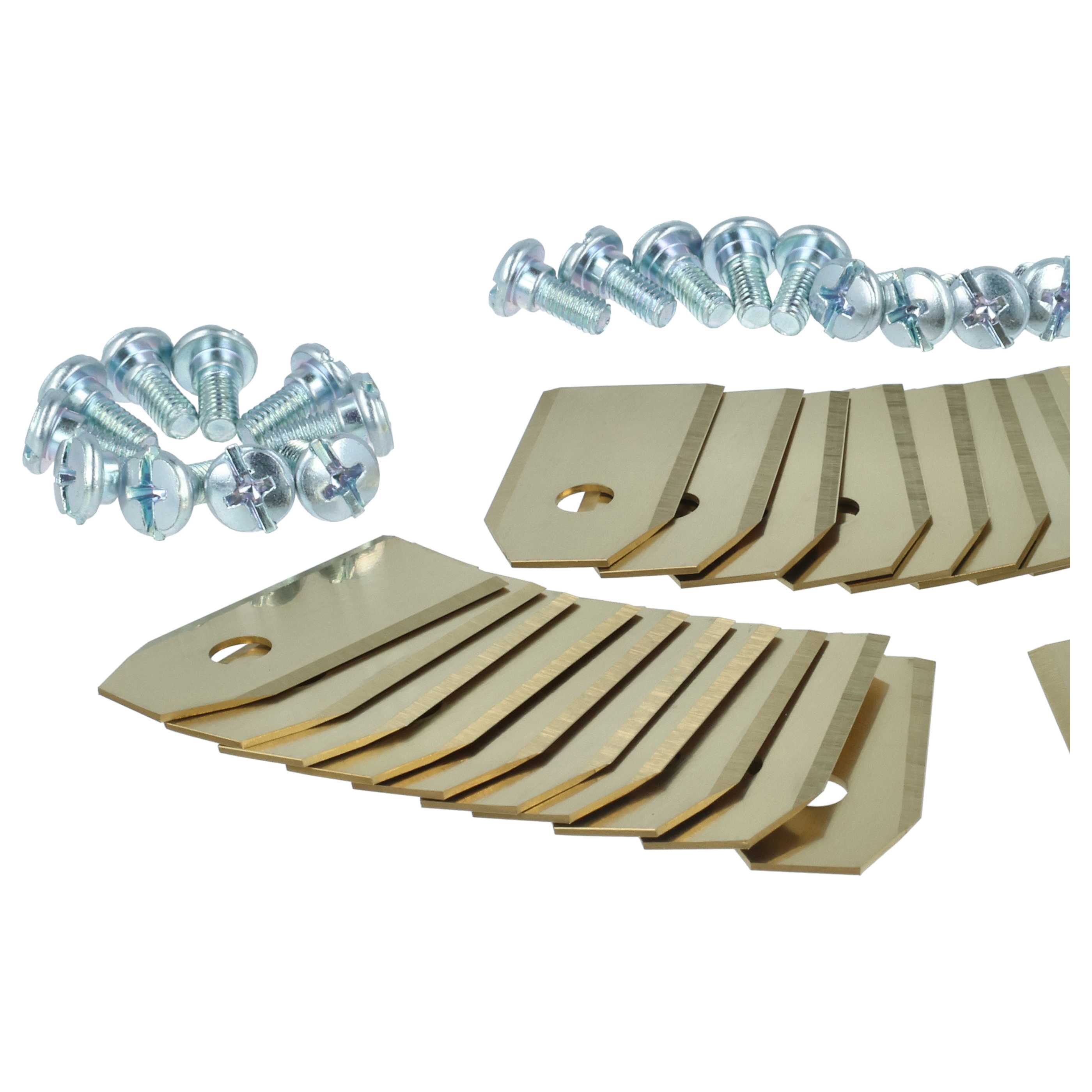 30x Lames remplace 505127801, 408720, 505127802 pour tondeuse – Couteaux apatite de titane, Silber Gold