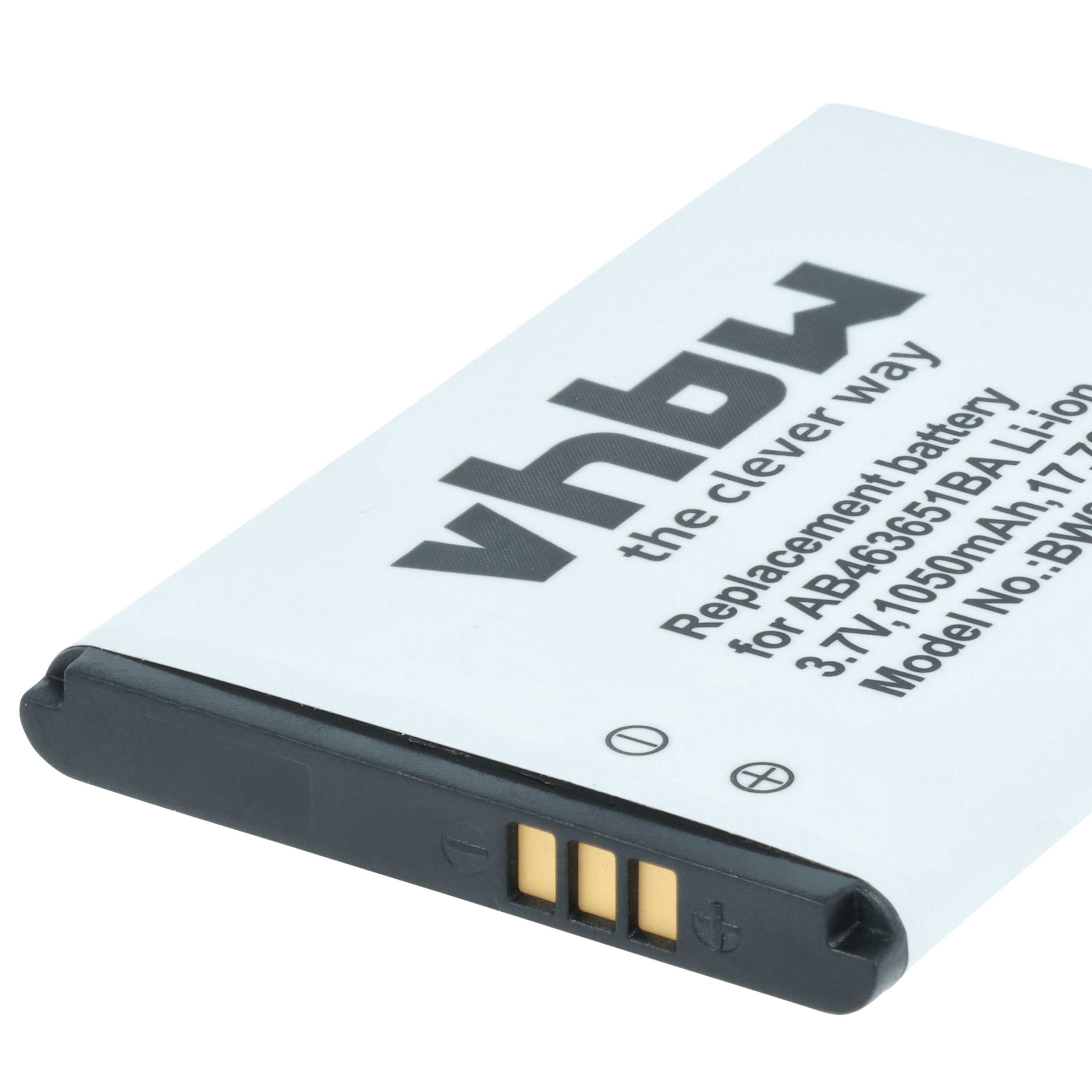 Akumulator do telefonu smartfona zamiennik Samsung AB463651BABSTD, AB463651BA - 1050 mAh 3,7 V Li-Ion