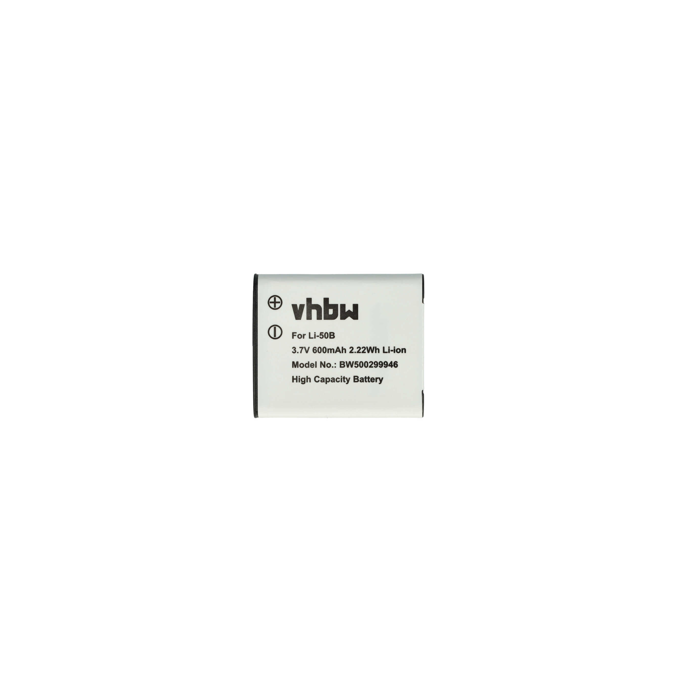 3x Battery replaces Casio NP-10, NP-150 - 600mAh, 3.7V, Li-Ion
