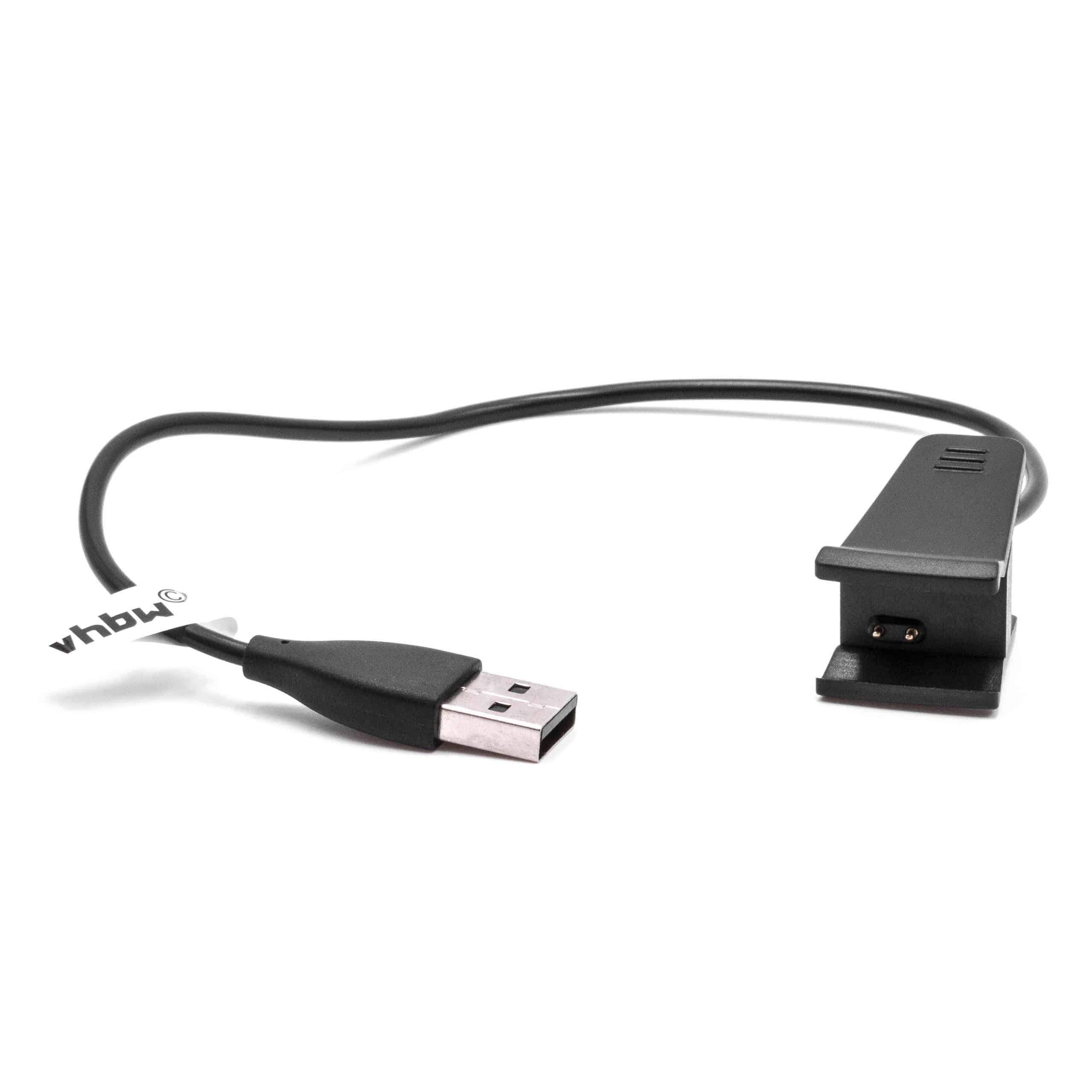 Cable de carga USB para smartwatch Fitbit Alta, Ace - negro 25 cm