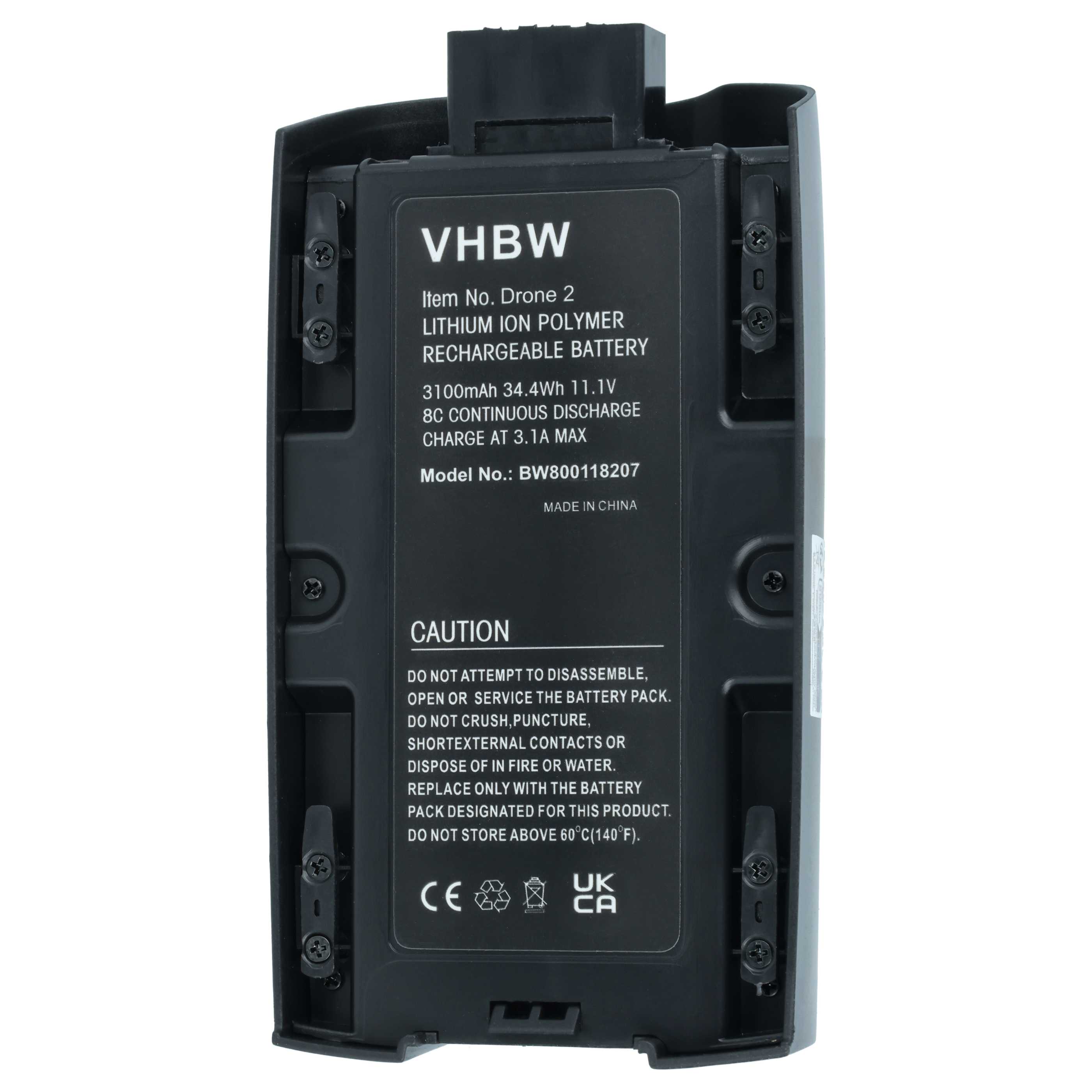 Batteria per drone quadri e multicottero sostituisce Parrot 1416366, 1413006 - 3100mAh 11,1V Li-Poly