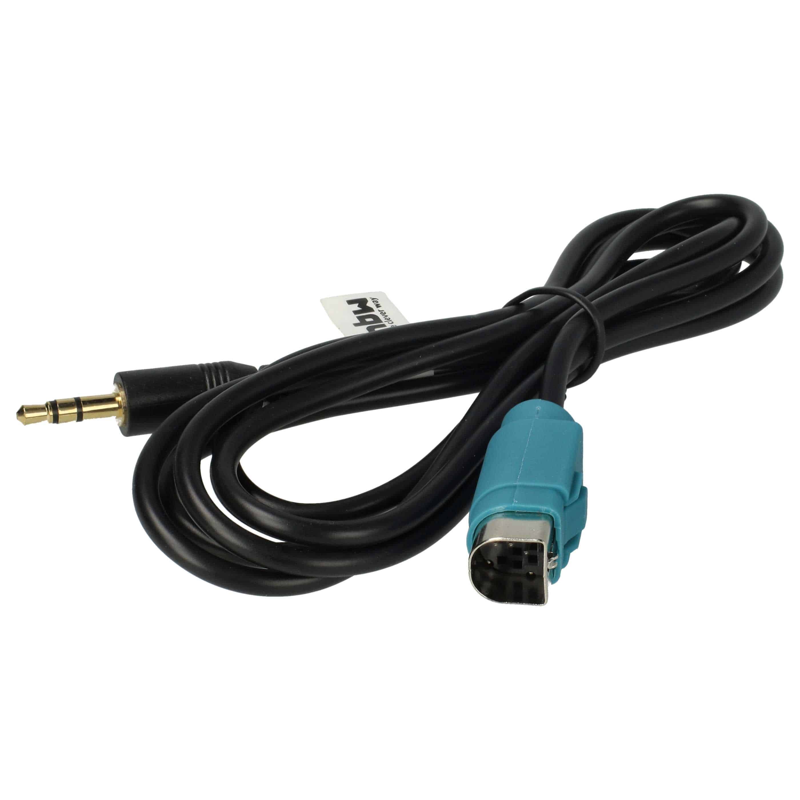 Cavo adattatore audio AUX sostituisce Alpine KCE-236B autoradio ecc - 120cm