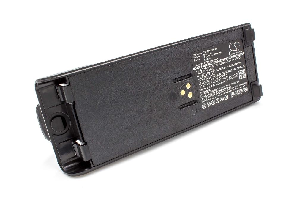 Batería reemplaza Motorola NTN7143, FuG11b para radio, walkie-talkie Motorola - 1200 mAh 7,4 V Li-Ion